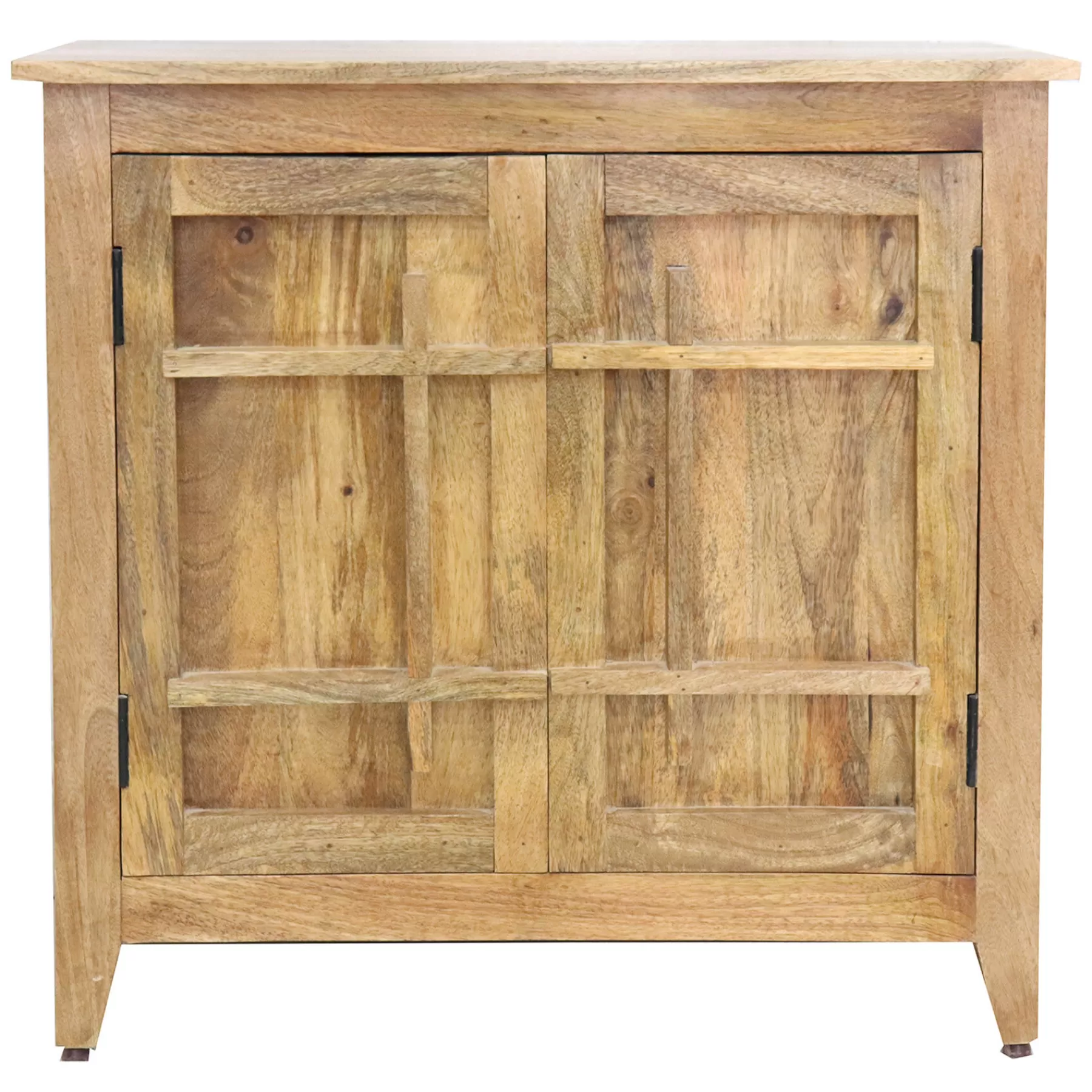 * Best-Selling 2-Door Natural Mango Wood Cabinet