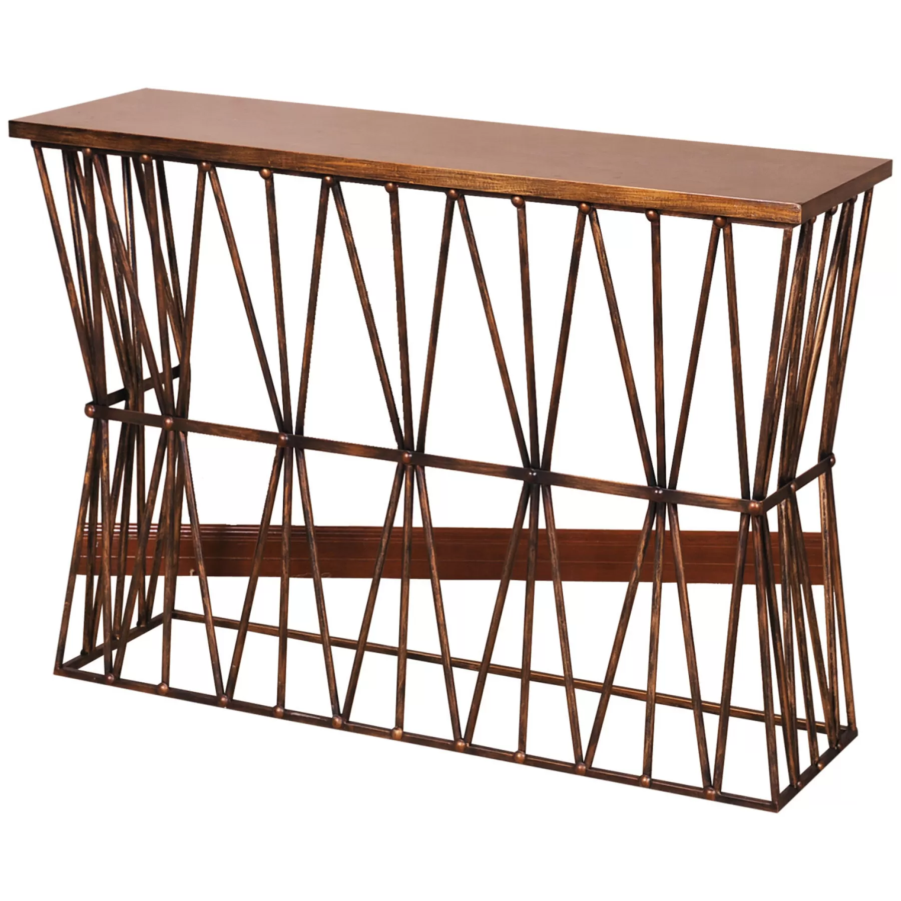 * Best-Selling 46In. Twisted Ribbon Iron Base Console Table