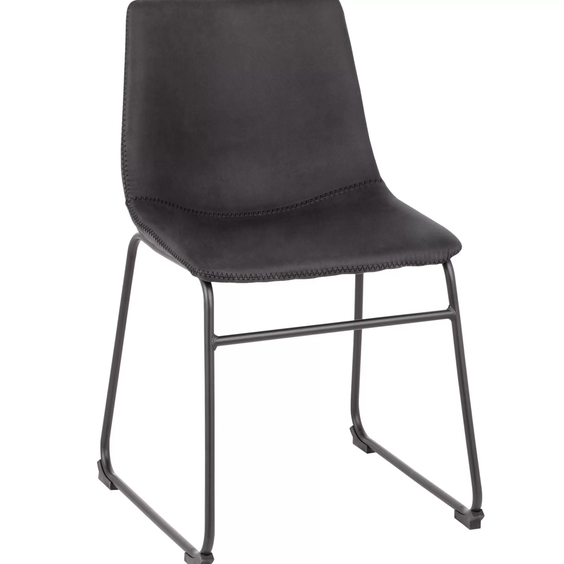 * Best-Selling Duke Modern Industrial Dining Chair, Dark Grey