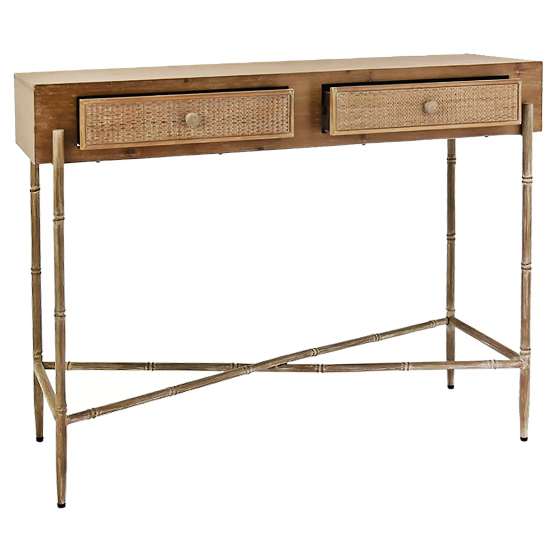 * Best-Selling Wood/Rattan Console Table