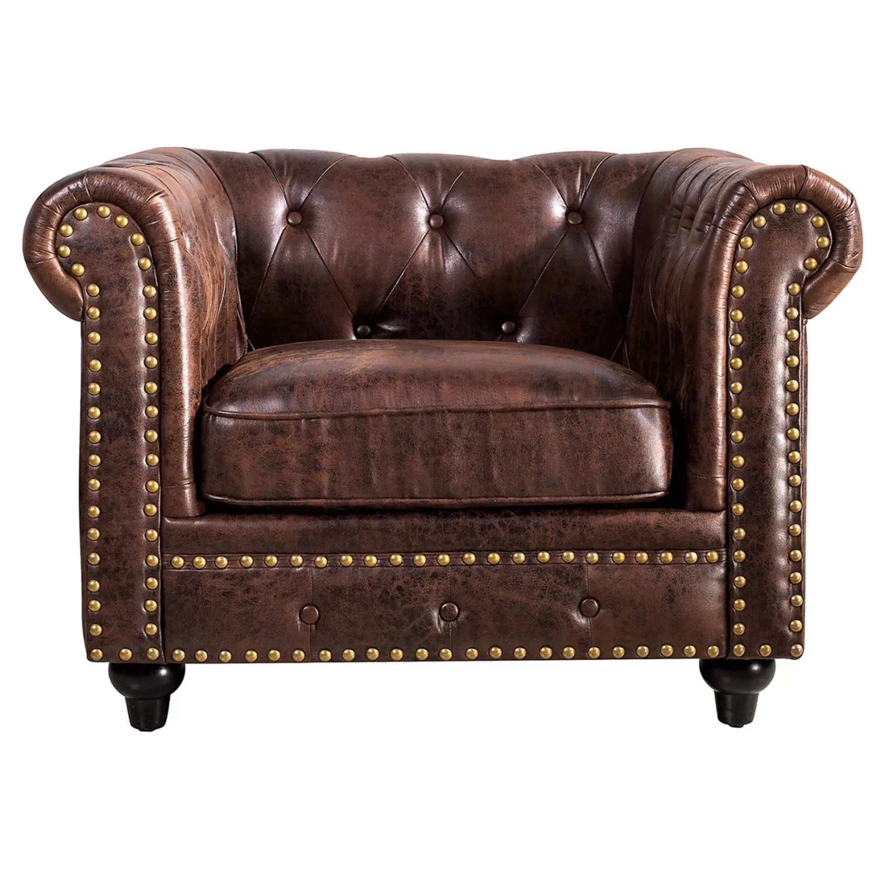 * Classical Chesterfield Tufted Chair Kd