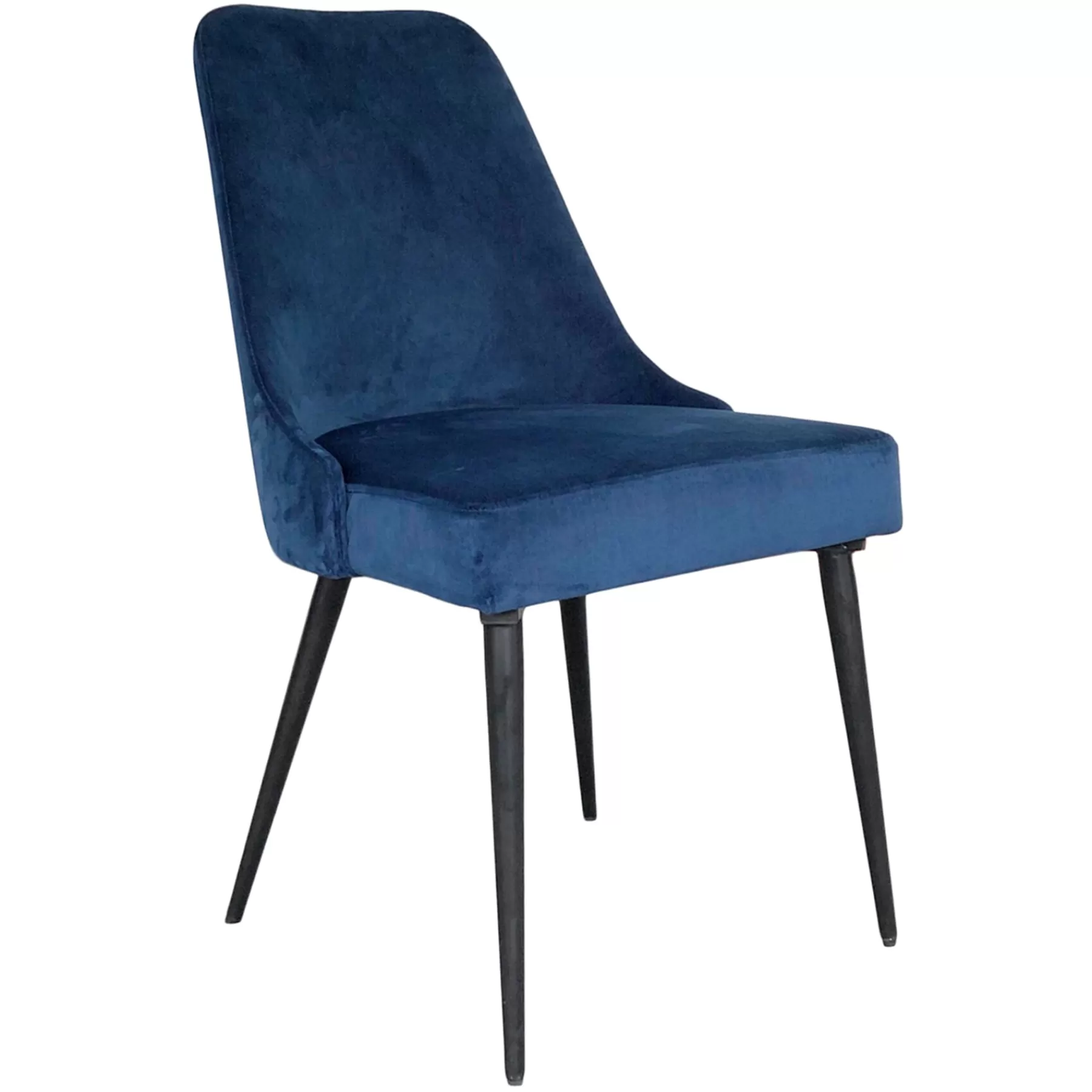 * Classical Indigo Blue Velvet Dining Chair