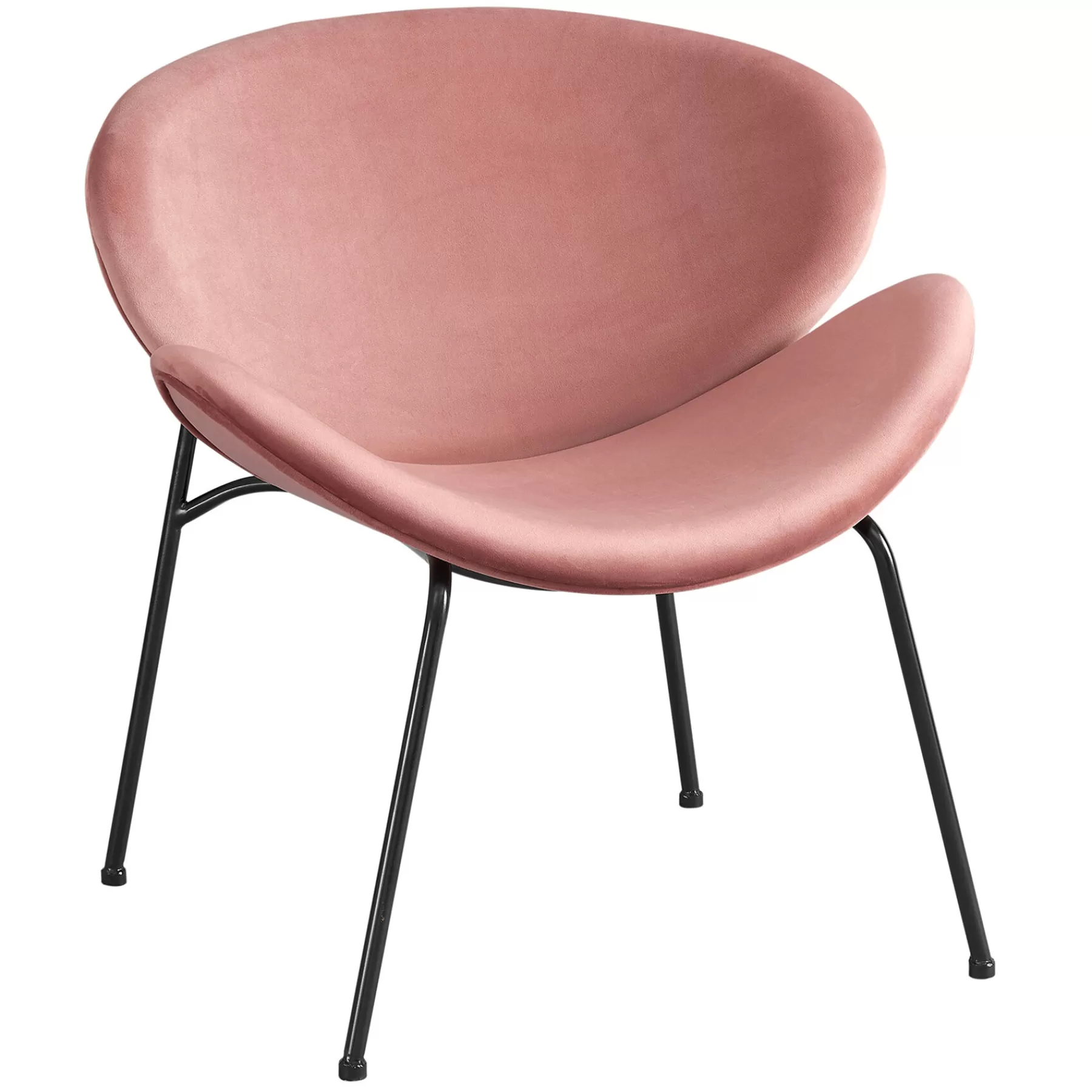 * Classical Jagger Chair With Black Metal Legs, Rose