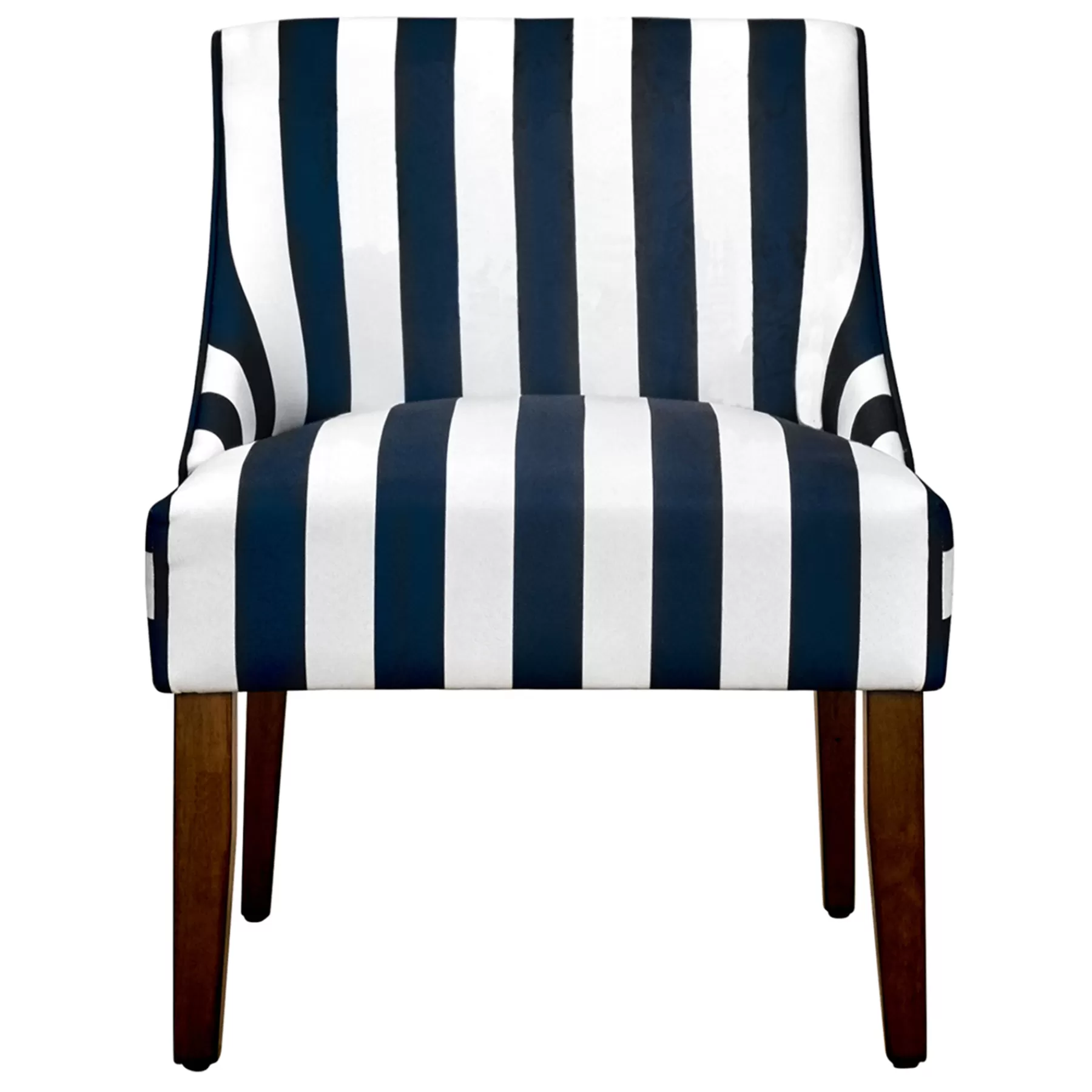 * Classical Navy Awning Striped Accent Chair