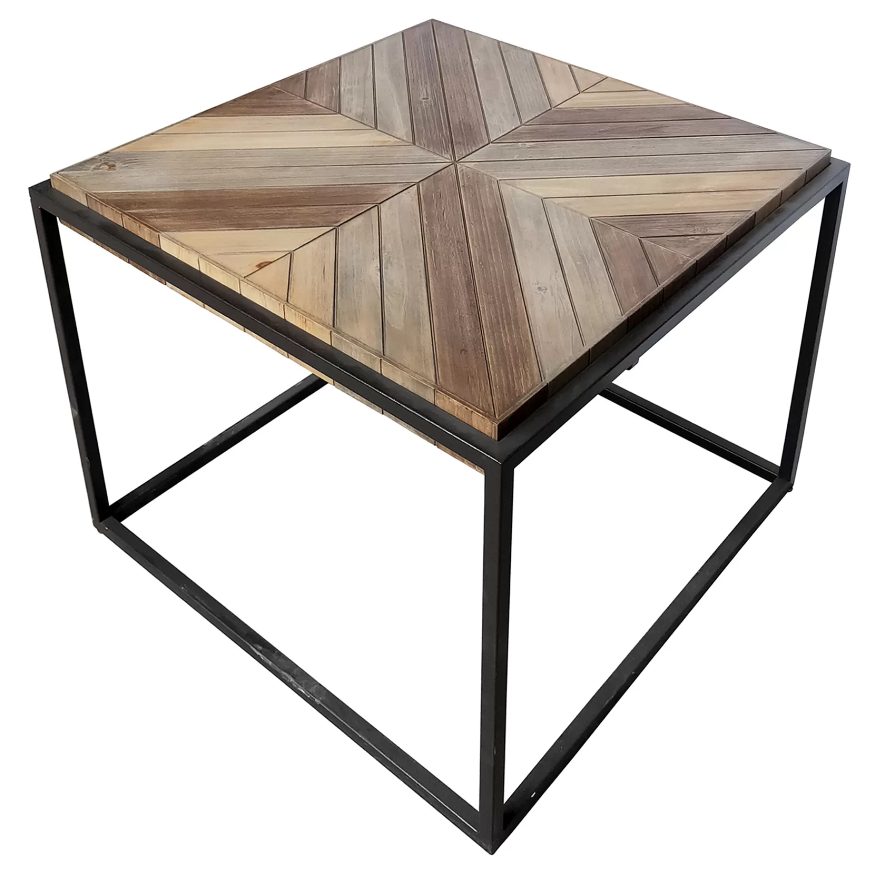 * Closeout Sale 19In Parquet Wood Coffee Table