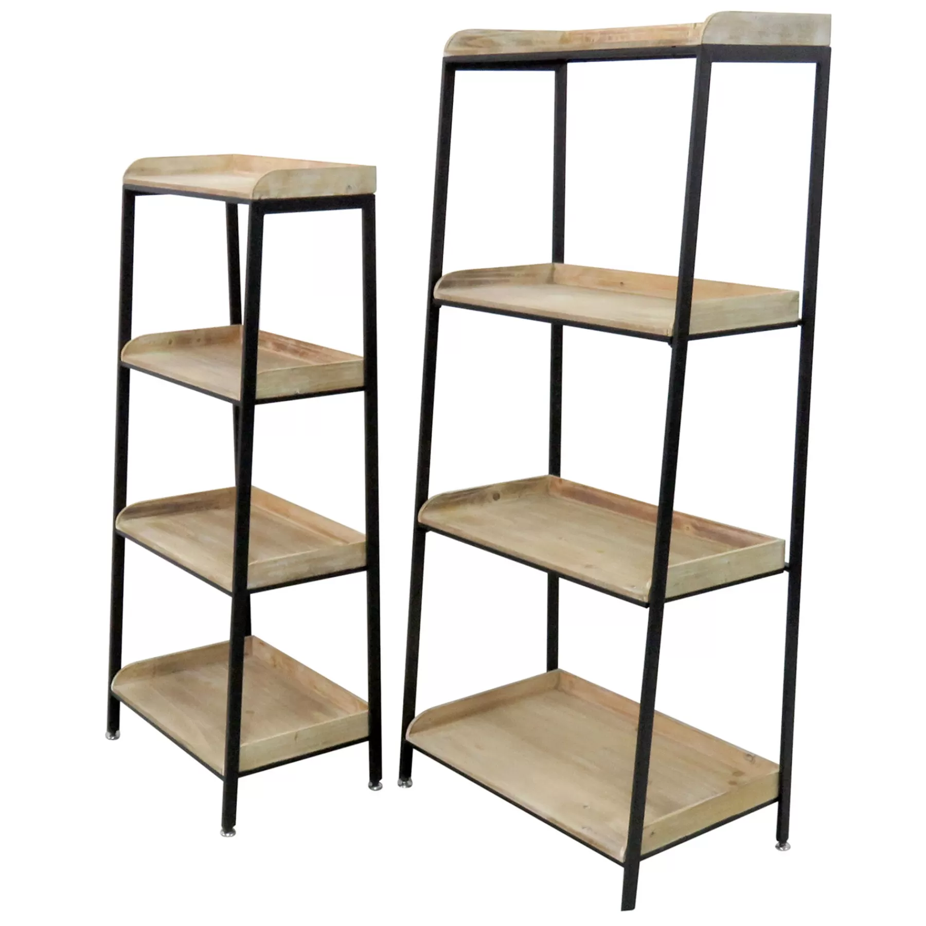 * Closeout Sale 4 Tier Wood With Metal Rack, Small