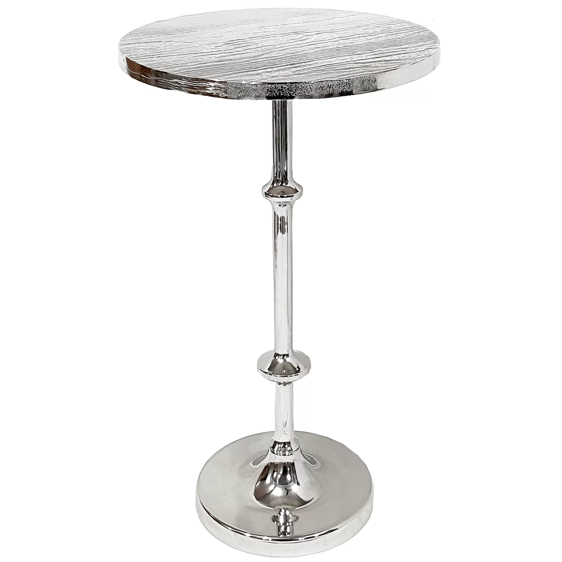 * Closeout Sale Calvin Silver Metal Accent Table, 22