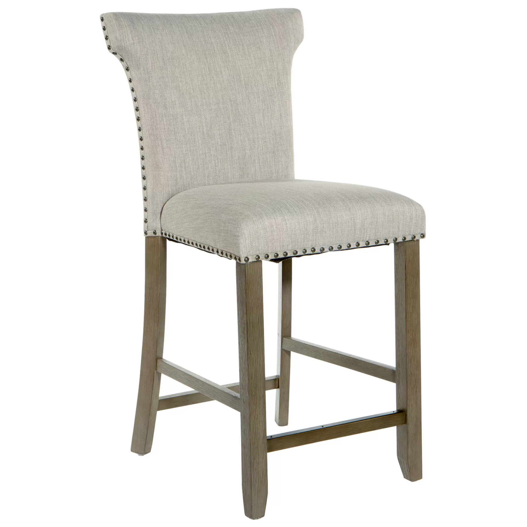 * Discount Sale Brittany Upholstered Counter Stool With Nailheads