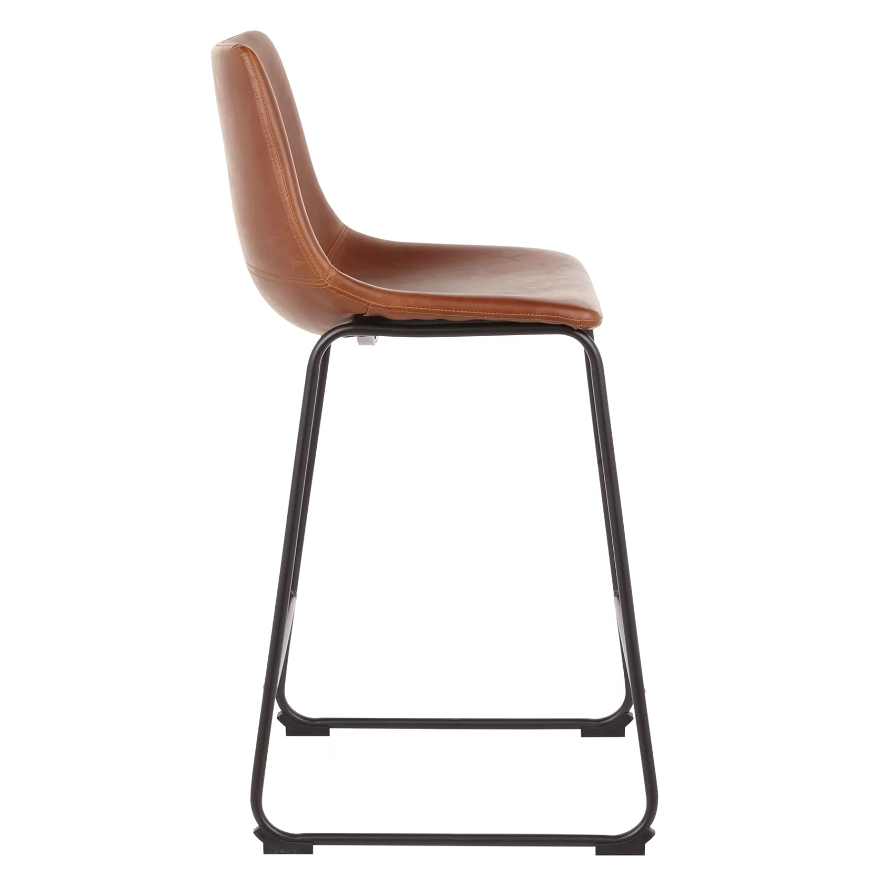 * Discount Sale Duke Modern Industrial Counter Stool, Cognac