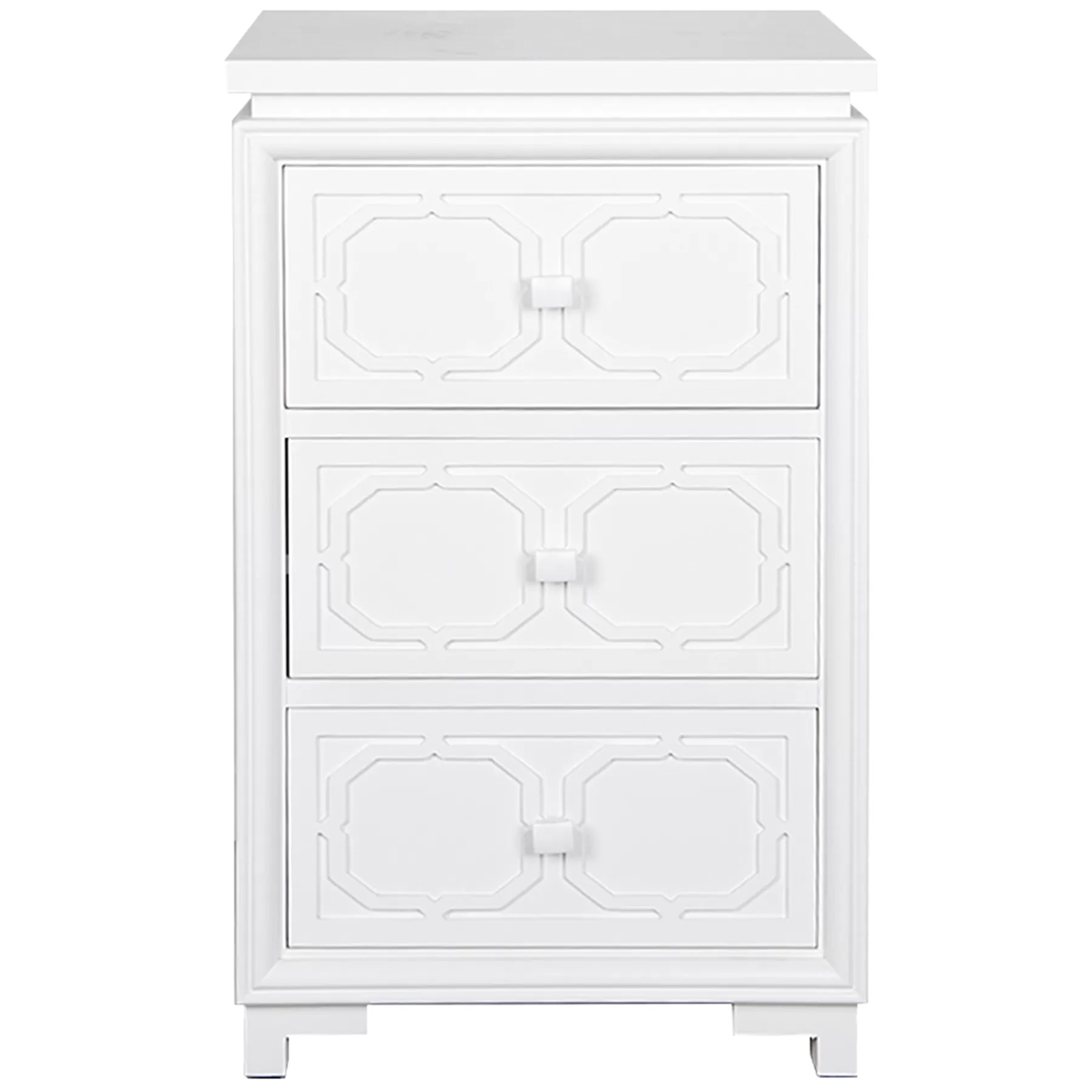 * Discount Store Wht 3 Drwr Wood Chest Cab