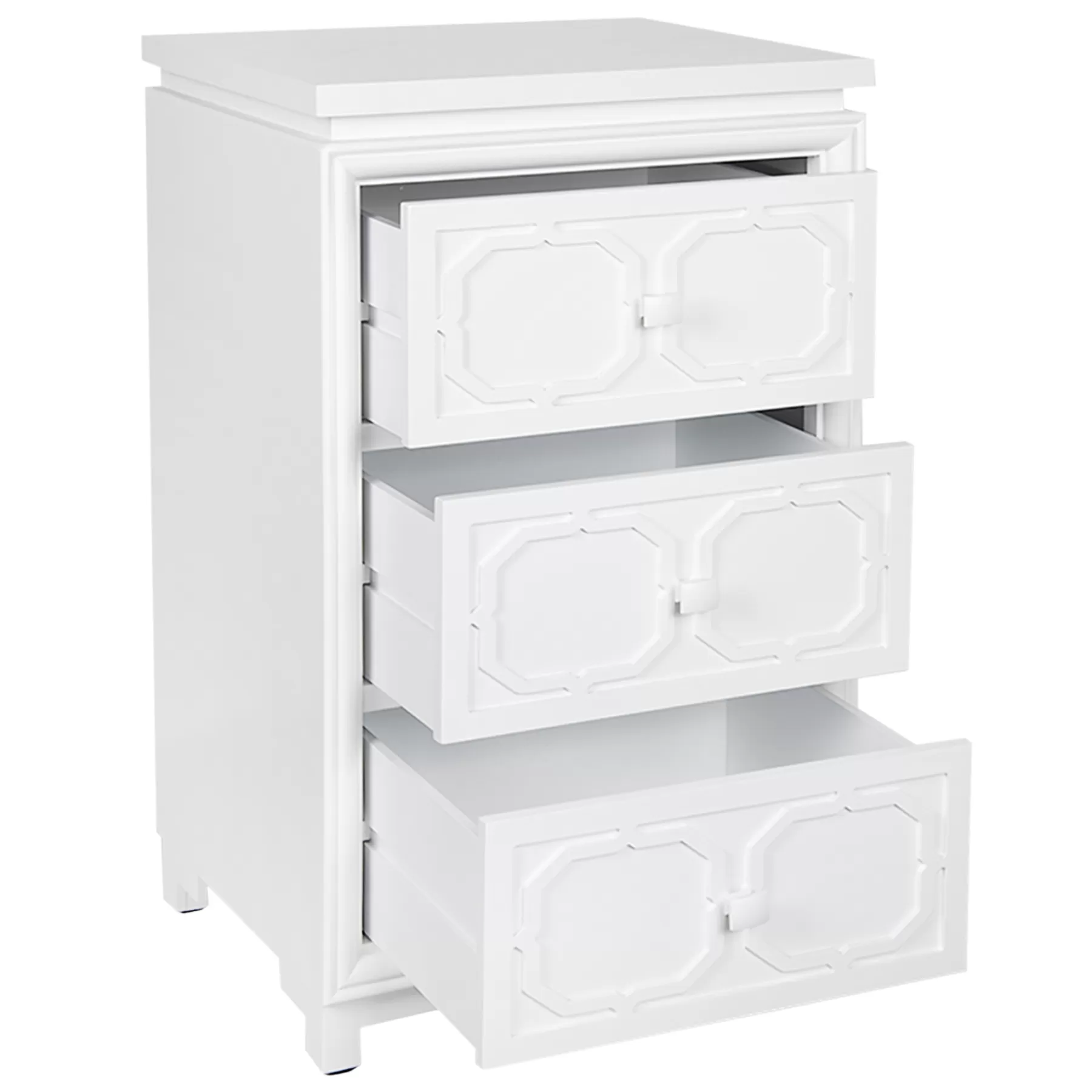 * Discount Store Wht 3 Drwr Wood Chest Cab