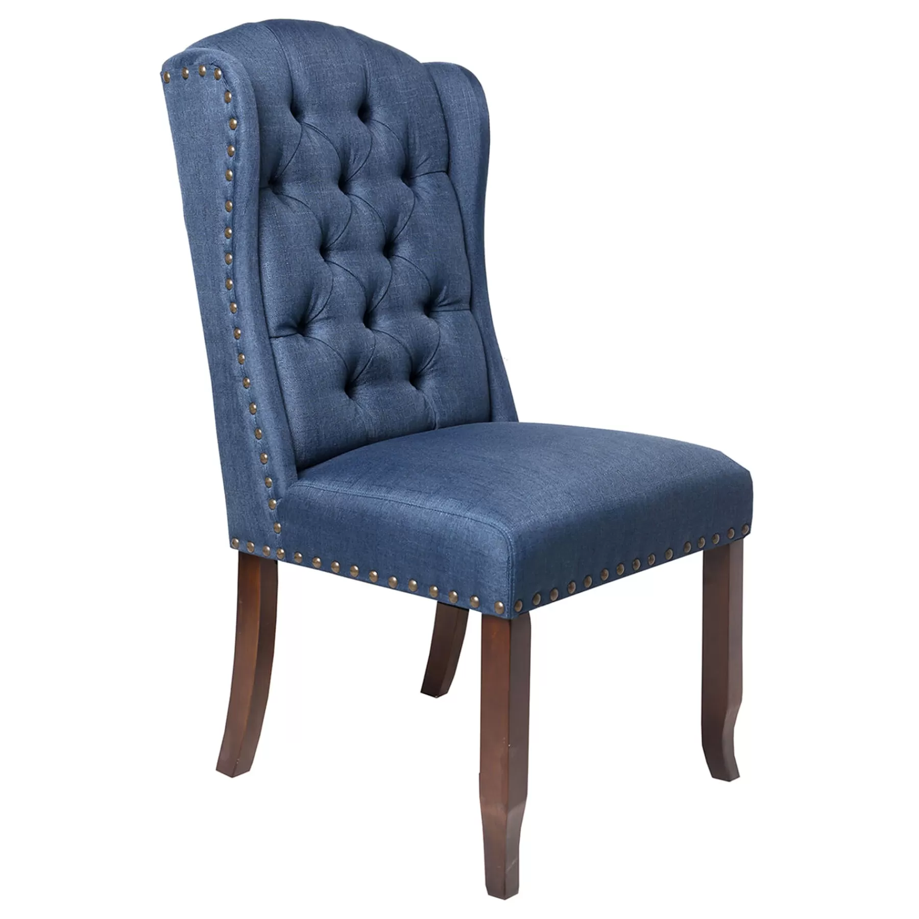 * Fire Sale Aahmad Blue Tufted Wing Dining Chair