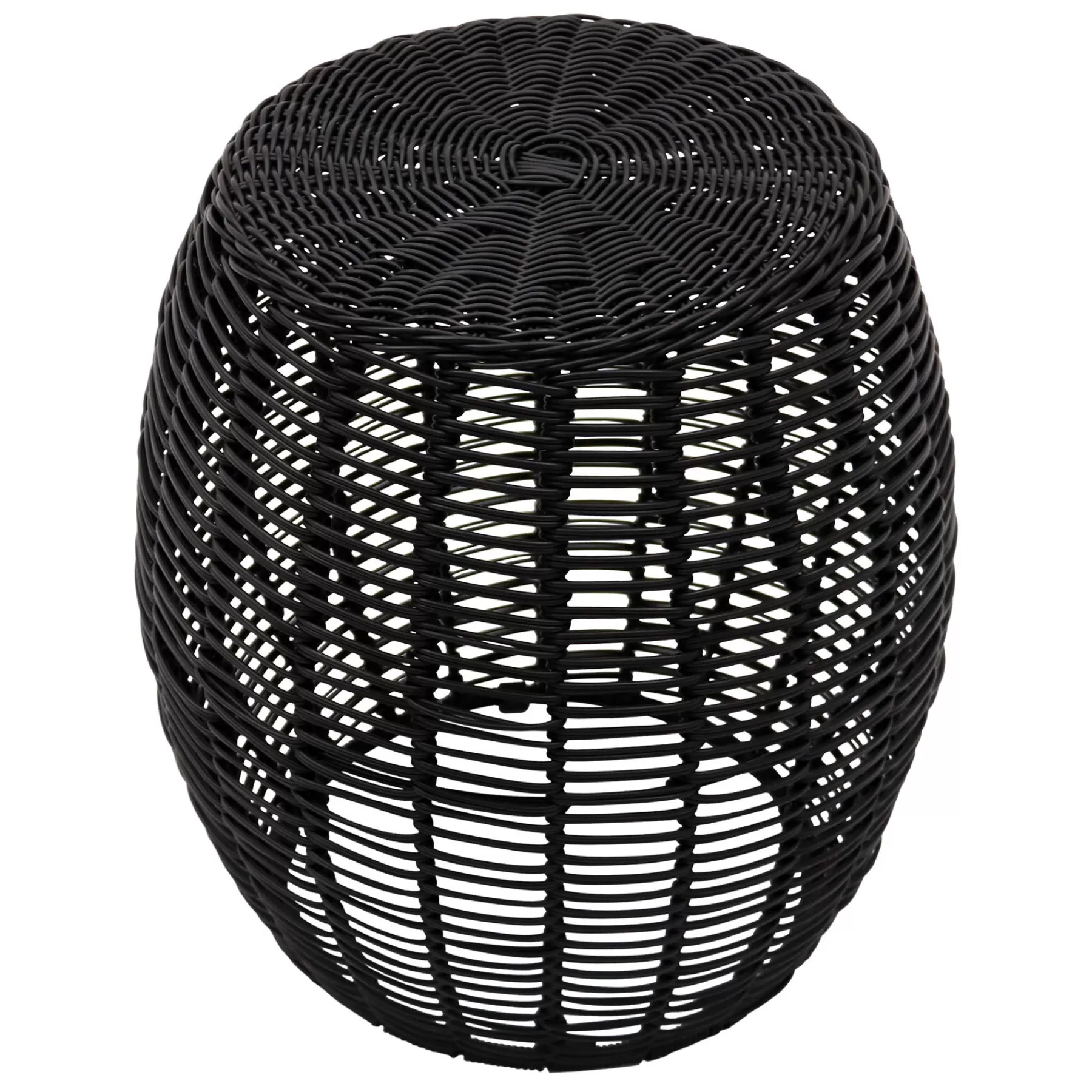 * Fire Sale Rio Black Wicker Outdoor Ottoman, 16