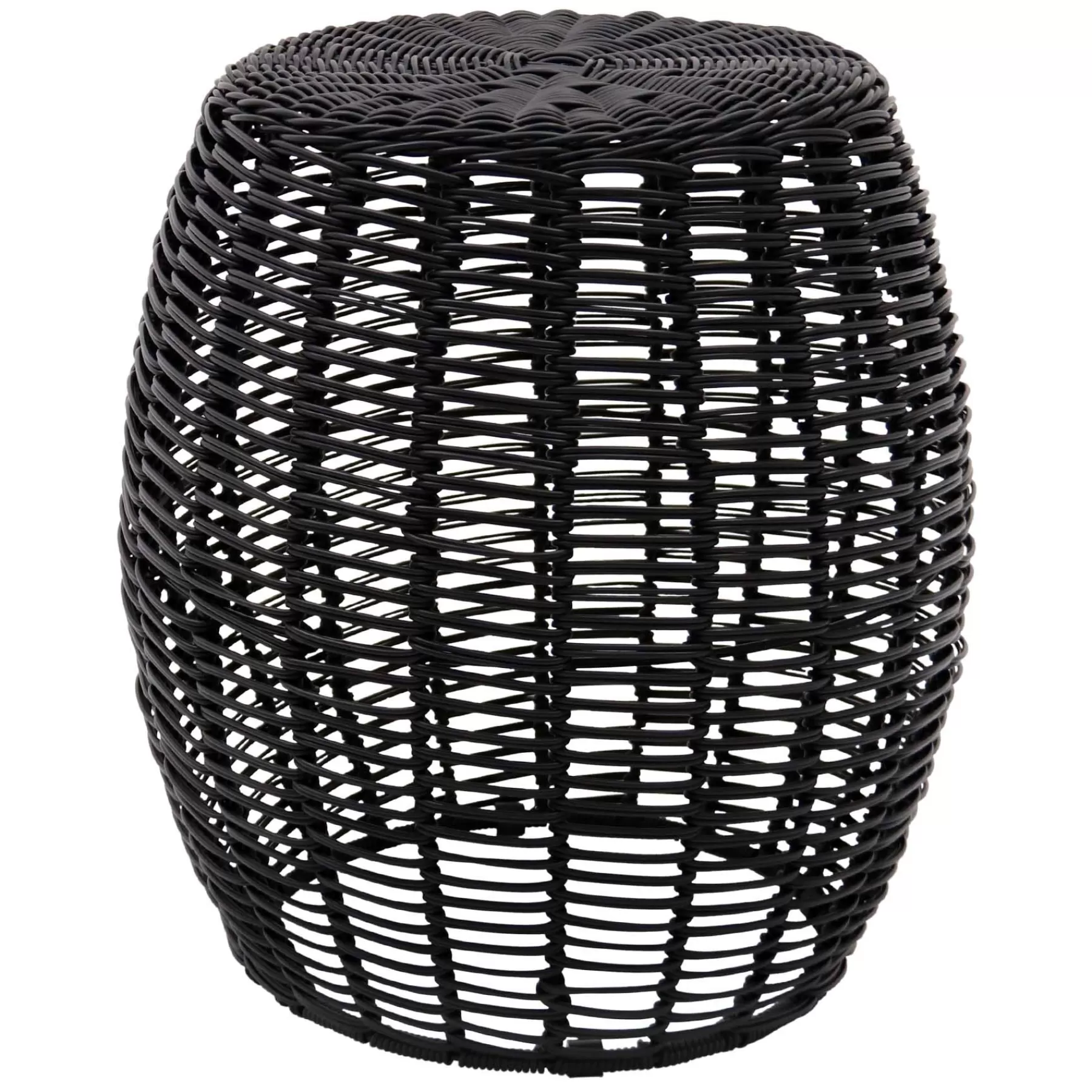 * Fire Sale Rio Black Wicker Outdoor Ottoman, 16