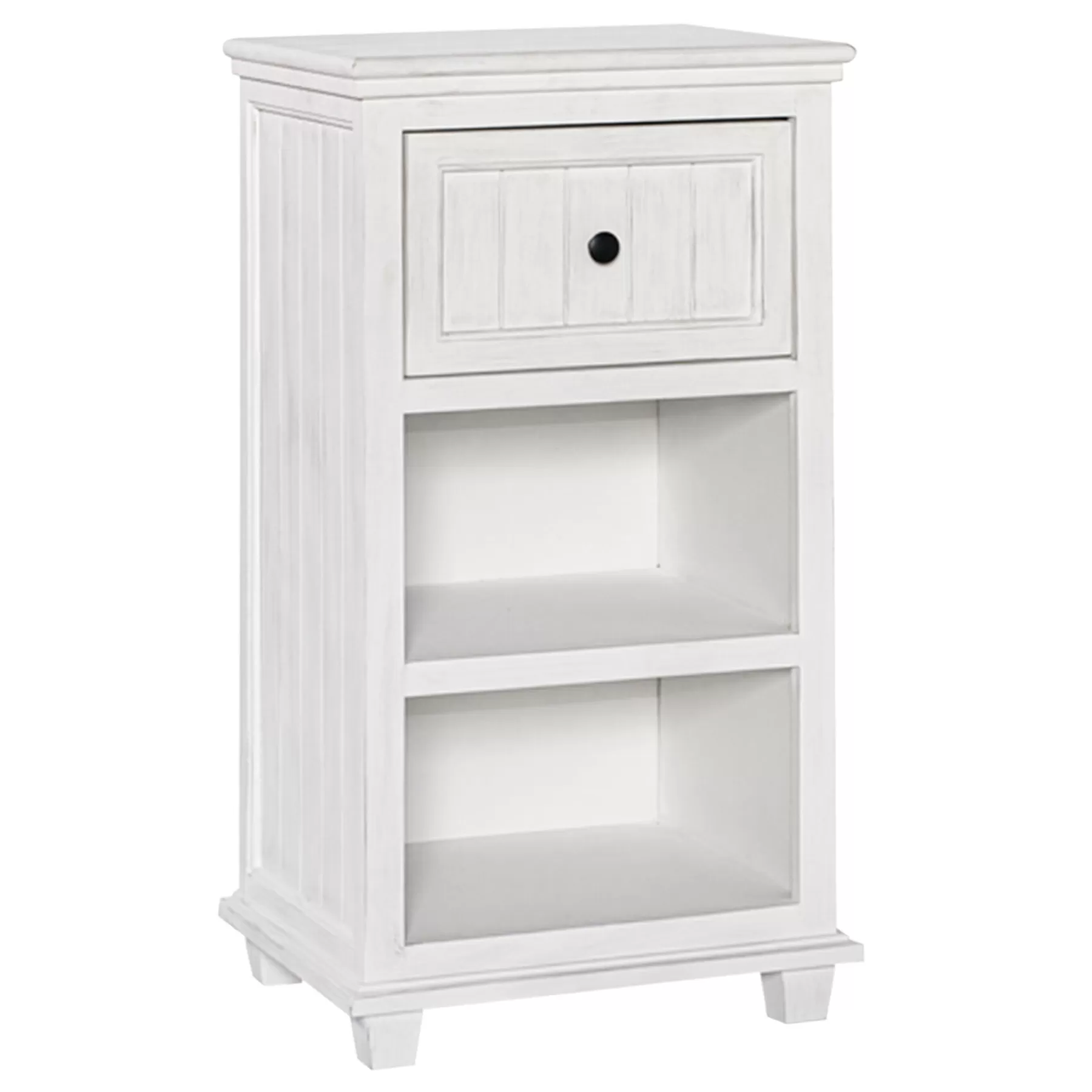 * Good Quality White Single Drawer Side Table