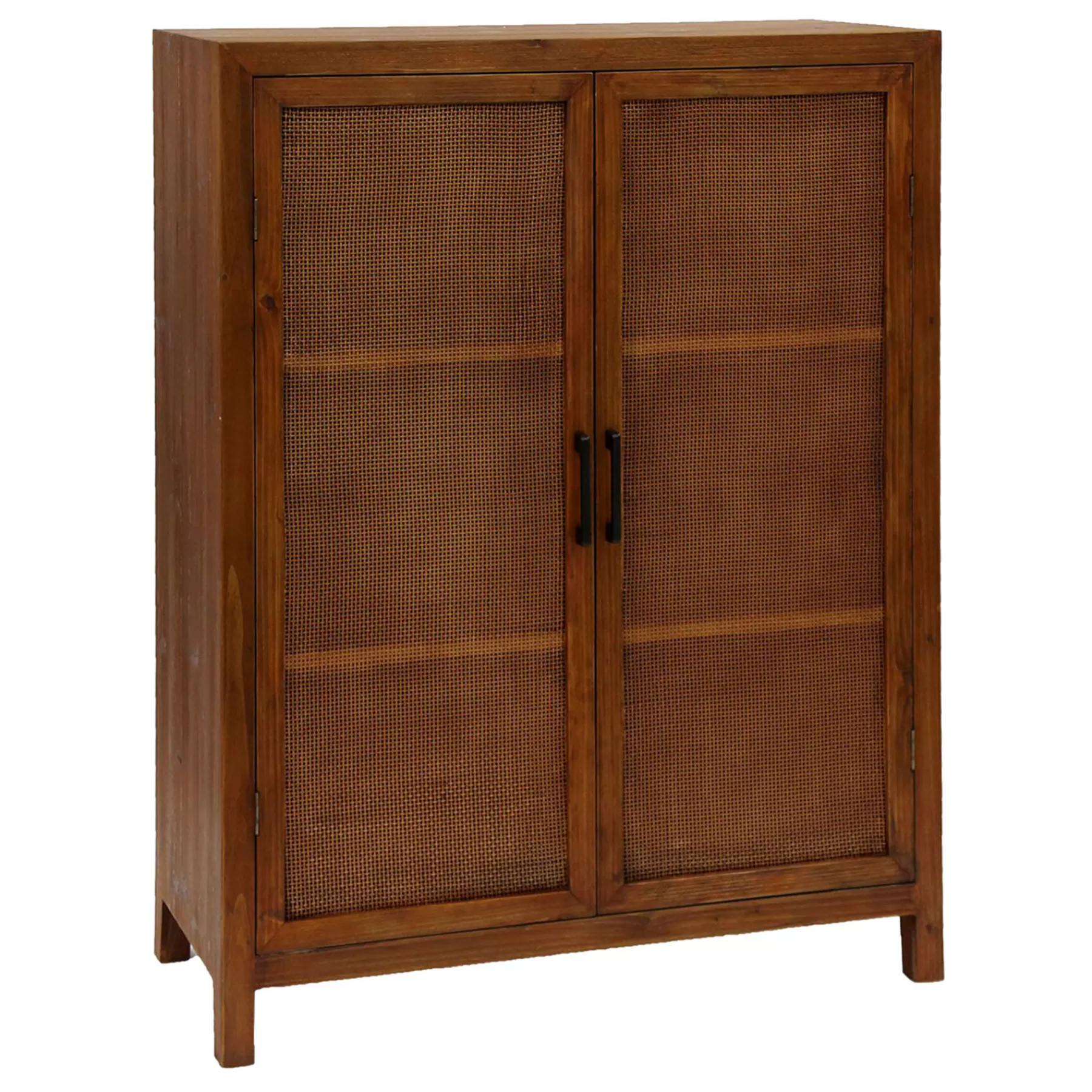 * Hot Selling 47In. Rattan 2 Door Wood Cabinet