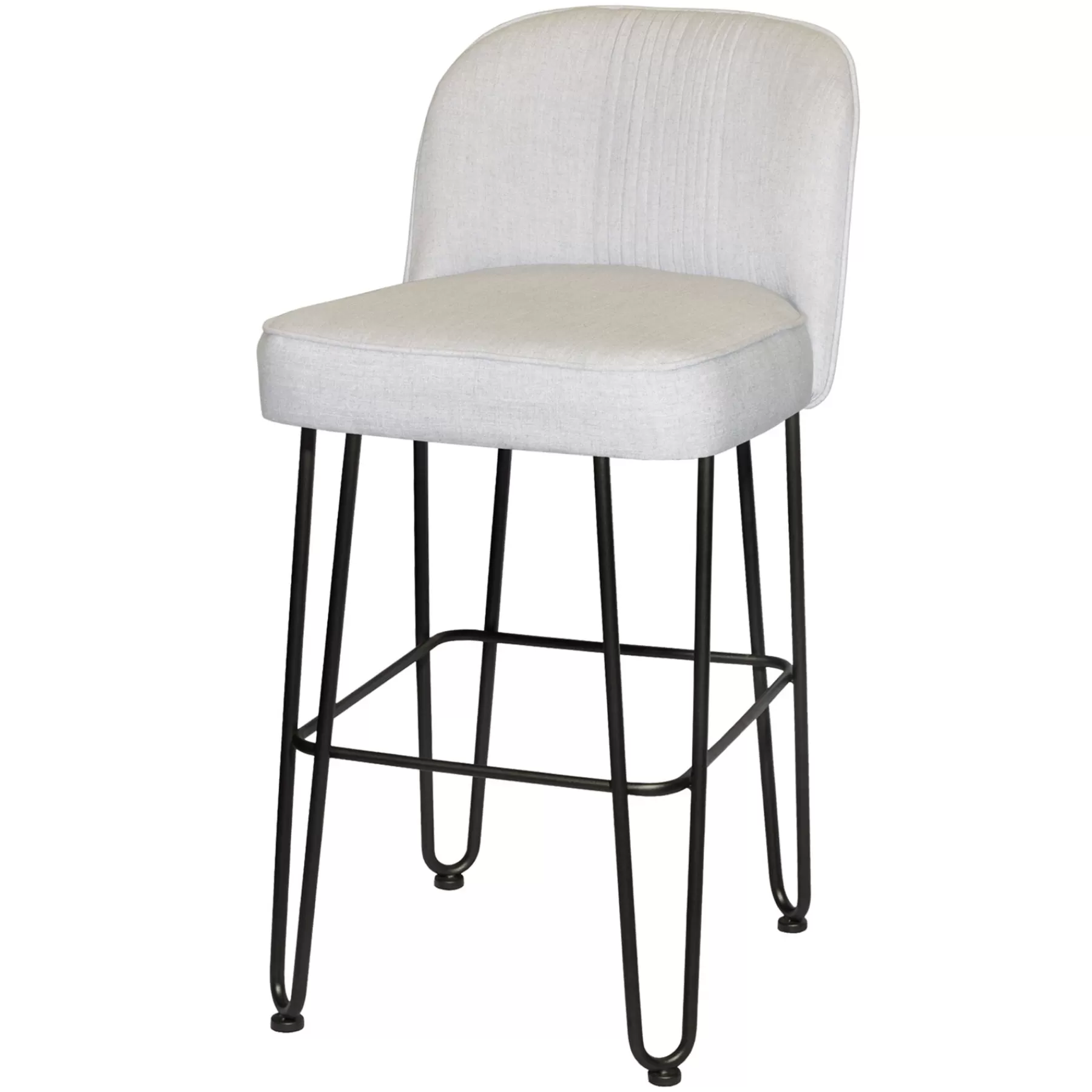 * Hot Selling Ellen Light Grey Upholstered Barstool