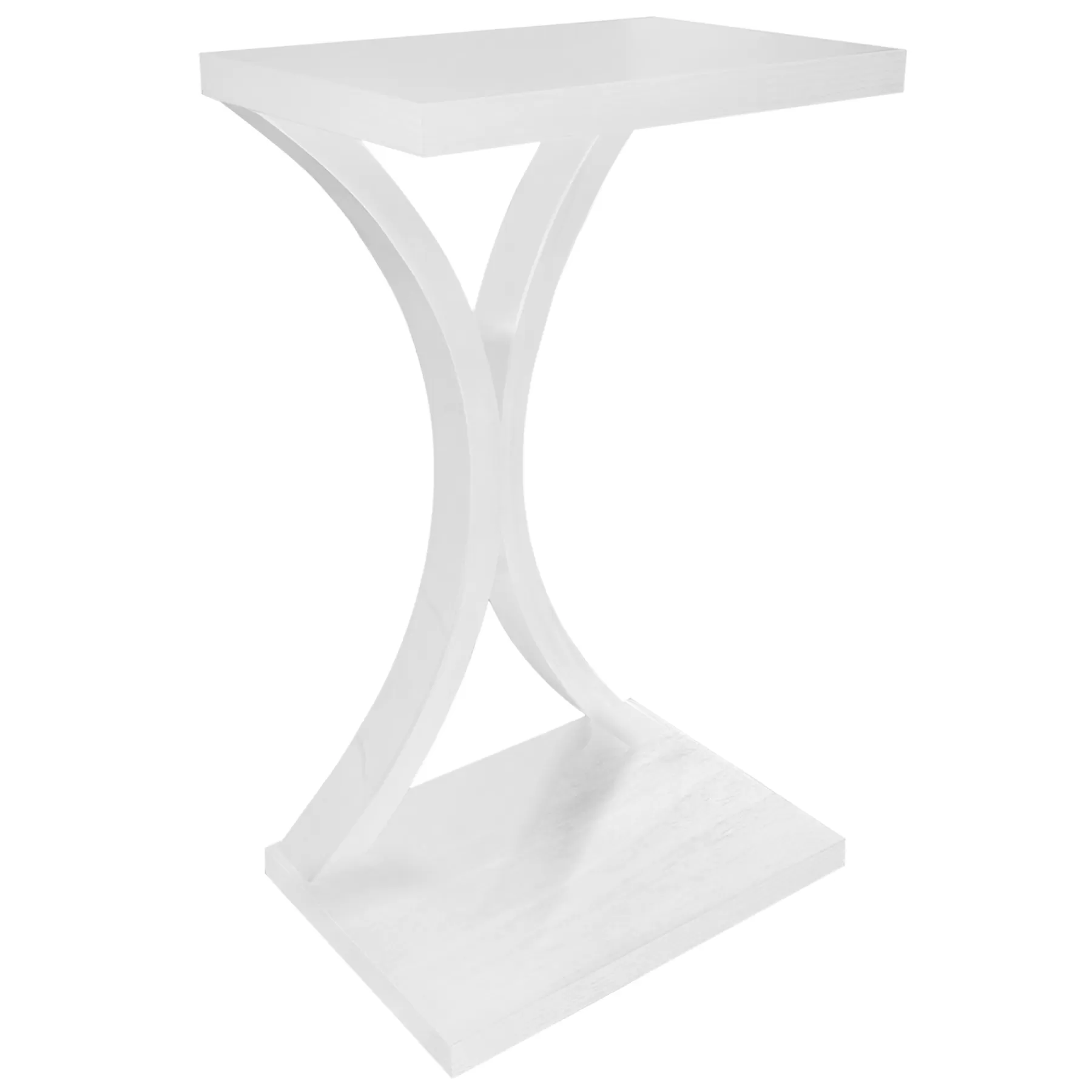 * Hot Selling Greenwich Curved C-Table, White