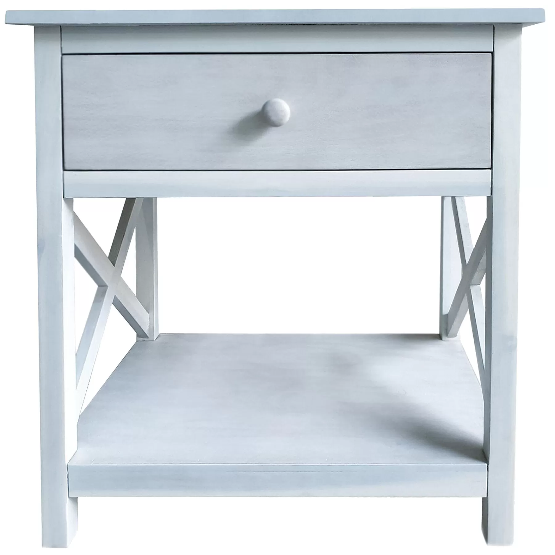 * Hot Selling One Drawer X-Side Table White