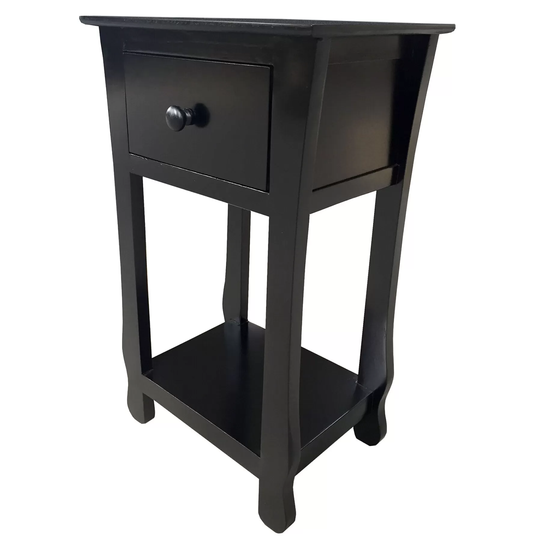 * Latest Black 1-Drawer Thick Leg End Table, 26