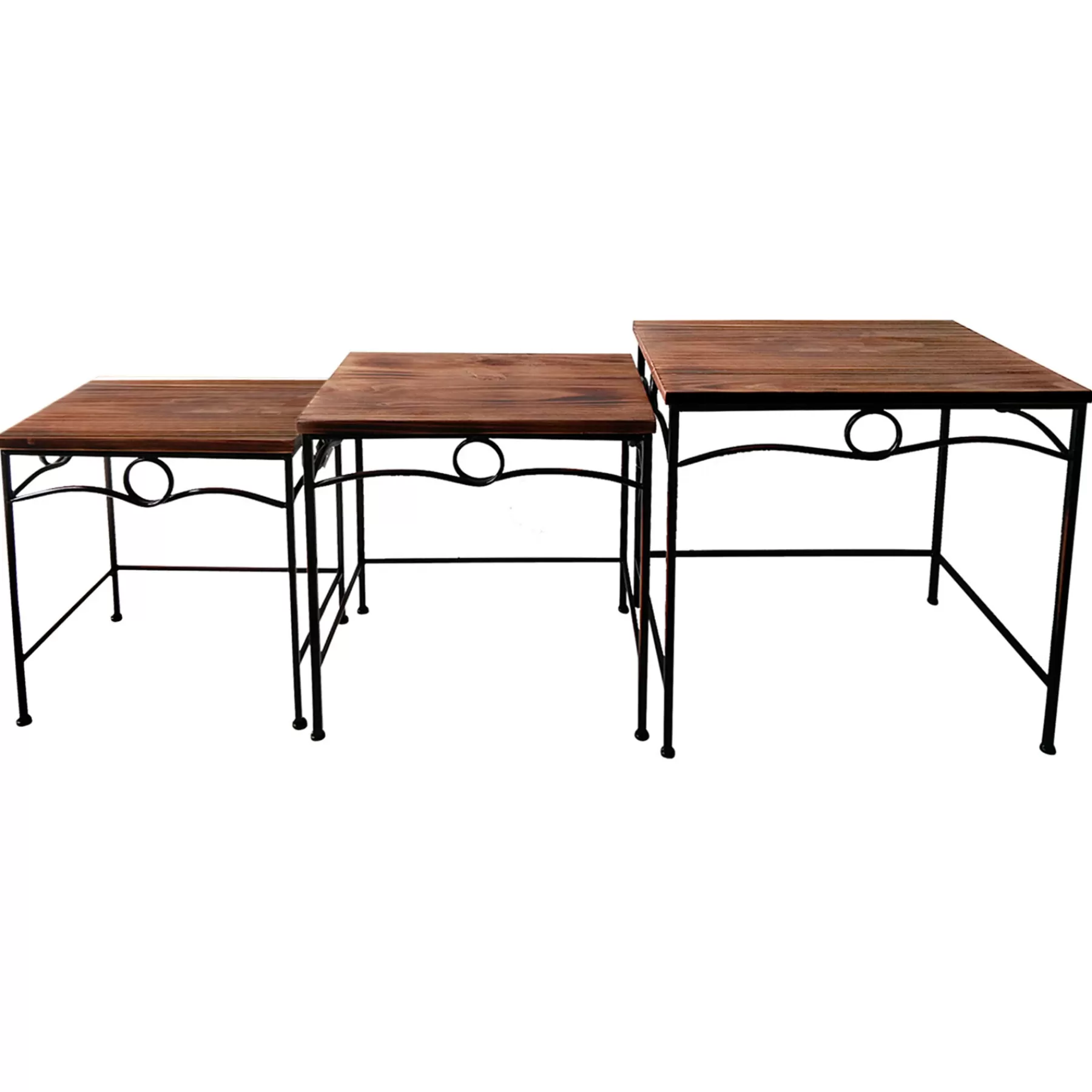 * Latest Rectangle Wood Top With Metal Leg Table, Small