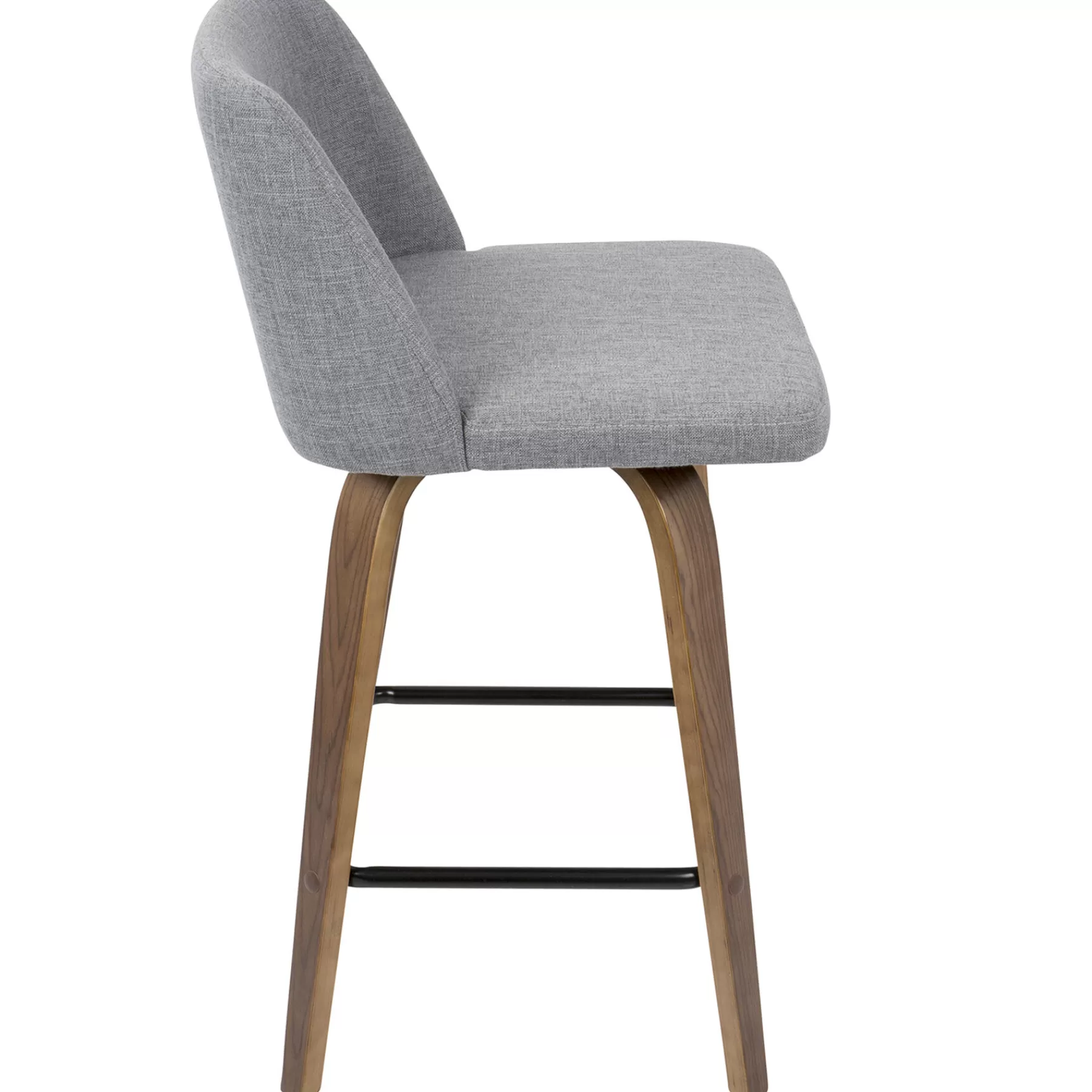 * Latest Toriano Walnut & Grey Counter Stool, 26