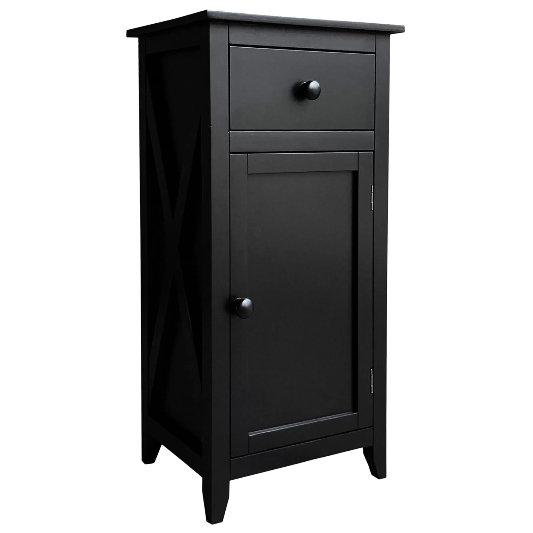 * Limited Edition Black One Drawer X-Side Cabinet