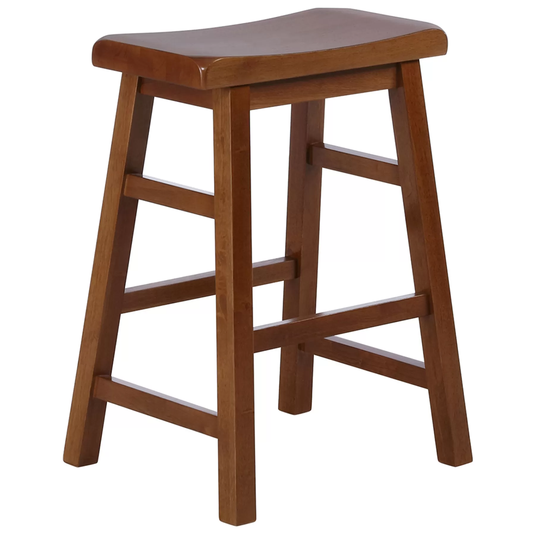 * Limited Edition Dark Oak Saddle Backless Counter Stool, 24