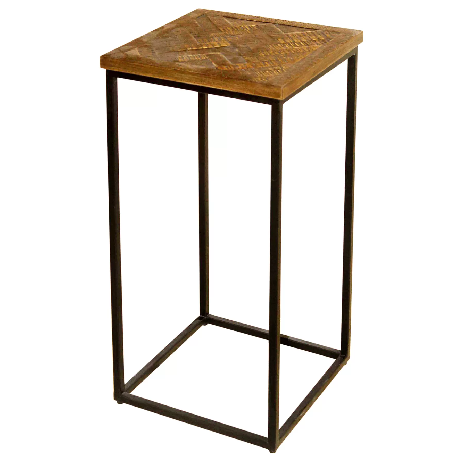 * Limited Edition Parquet Wood Top Side Table