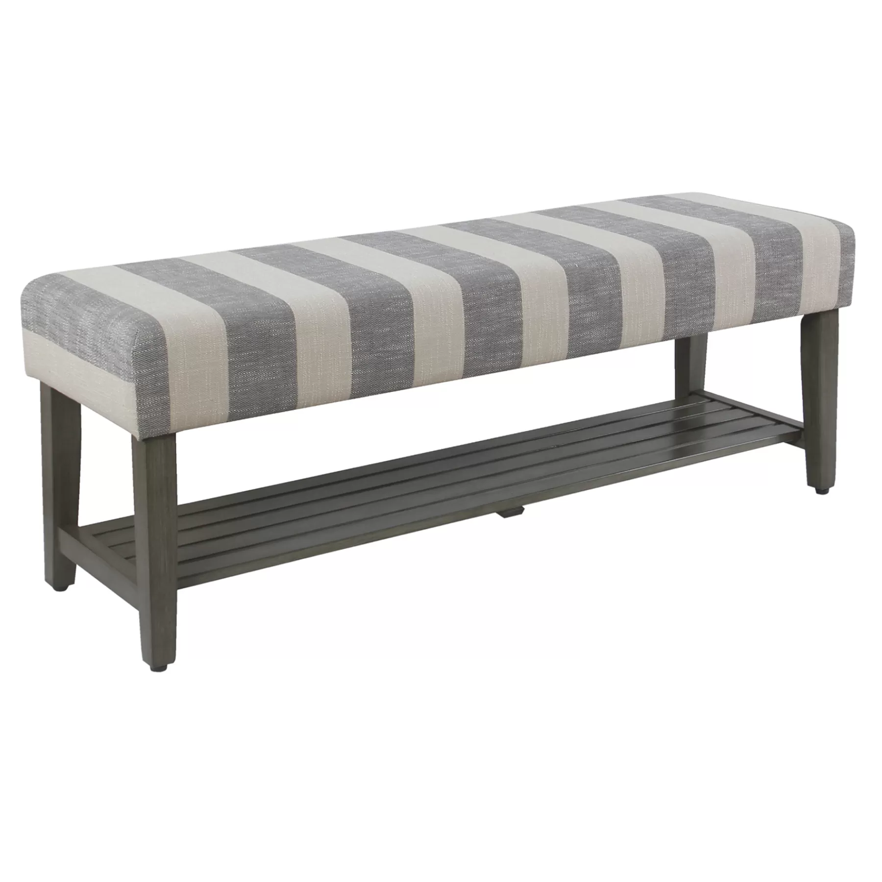 * Limited Edition Roxbury Grey Striped Bench