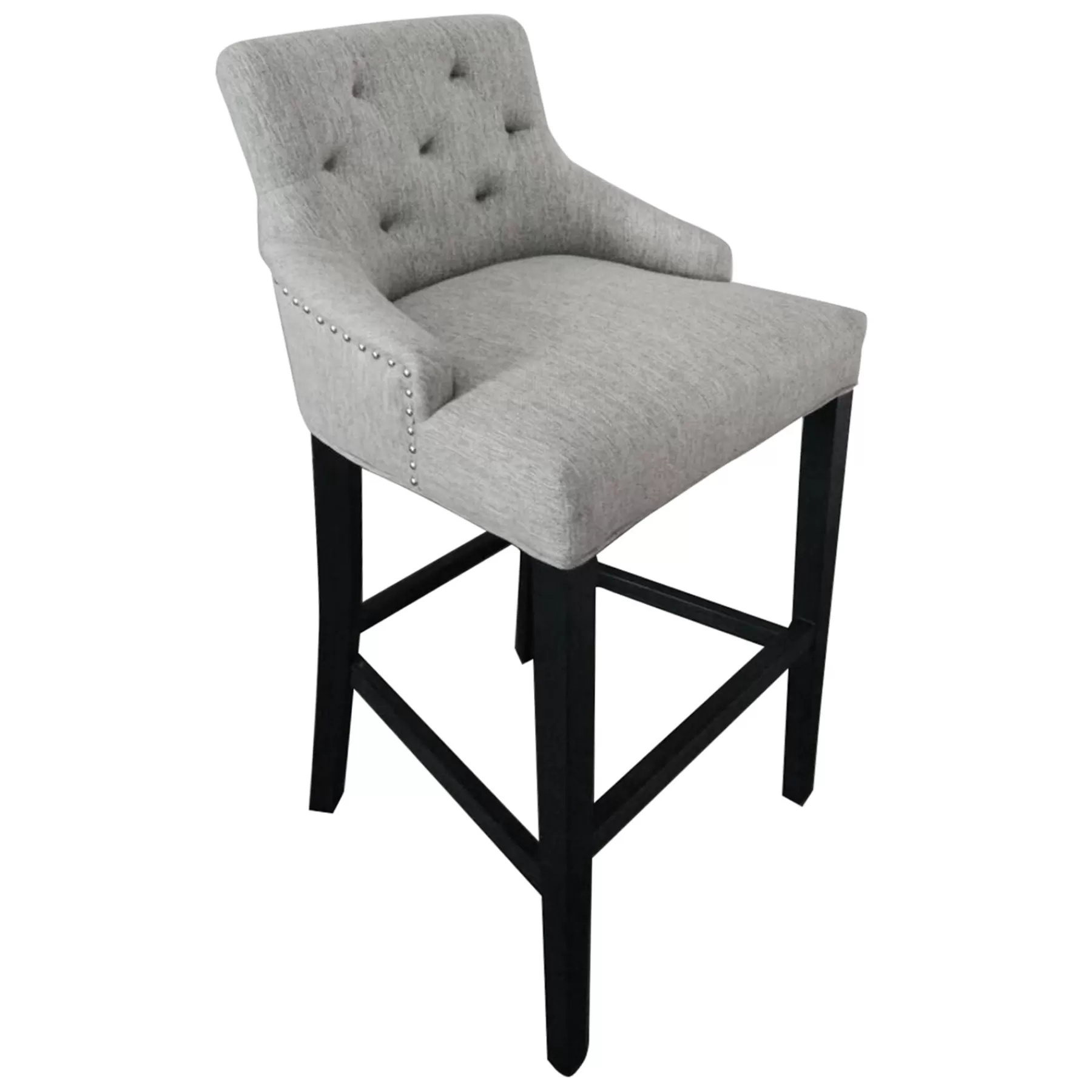 * Limited Edition York Grey Upholstered Tufted Barstool