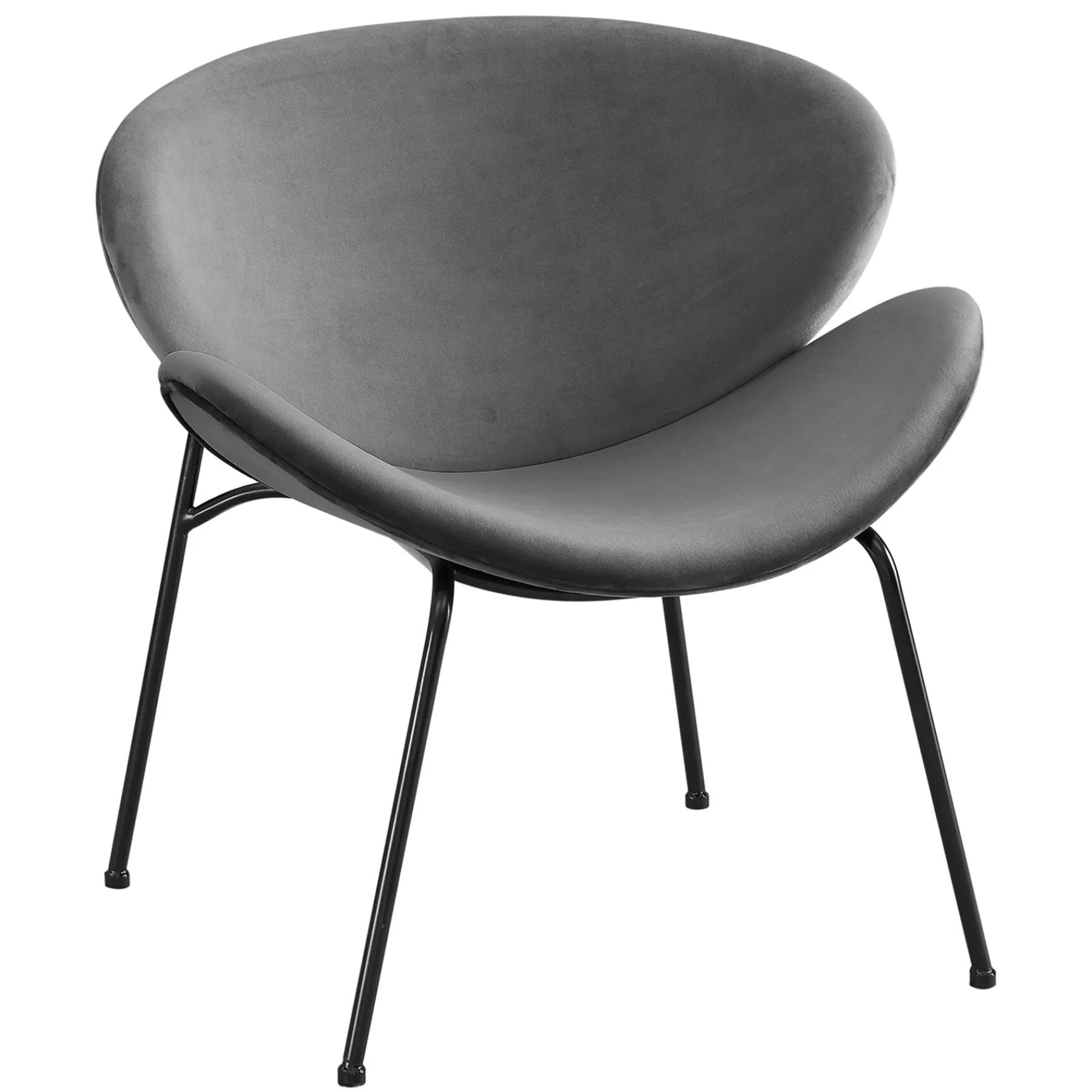 * Official Jagger Chair With Black Metal Legs, Grey