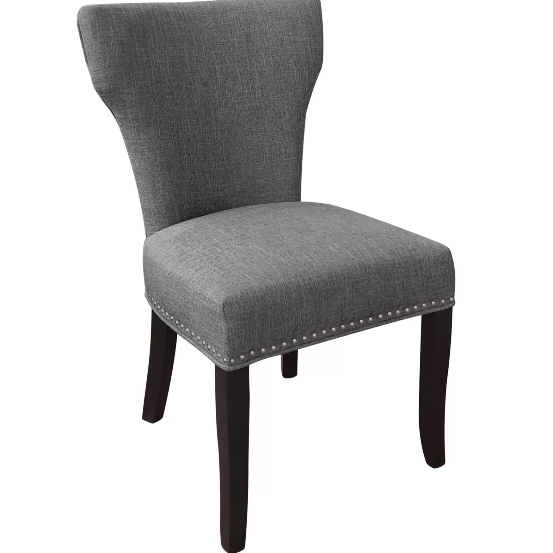 * Official Jhene Ii Grey Studded Back Dining Chair