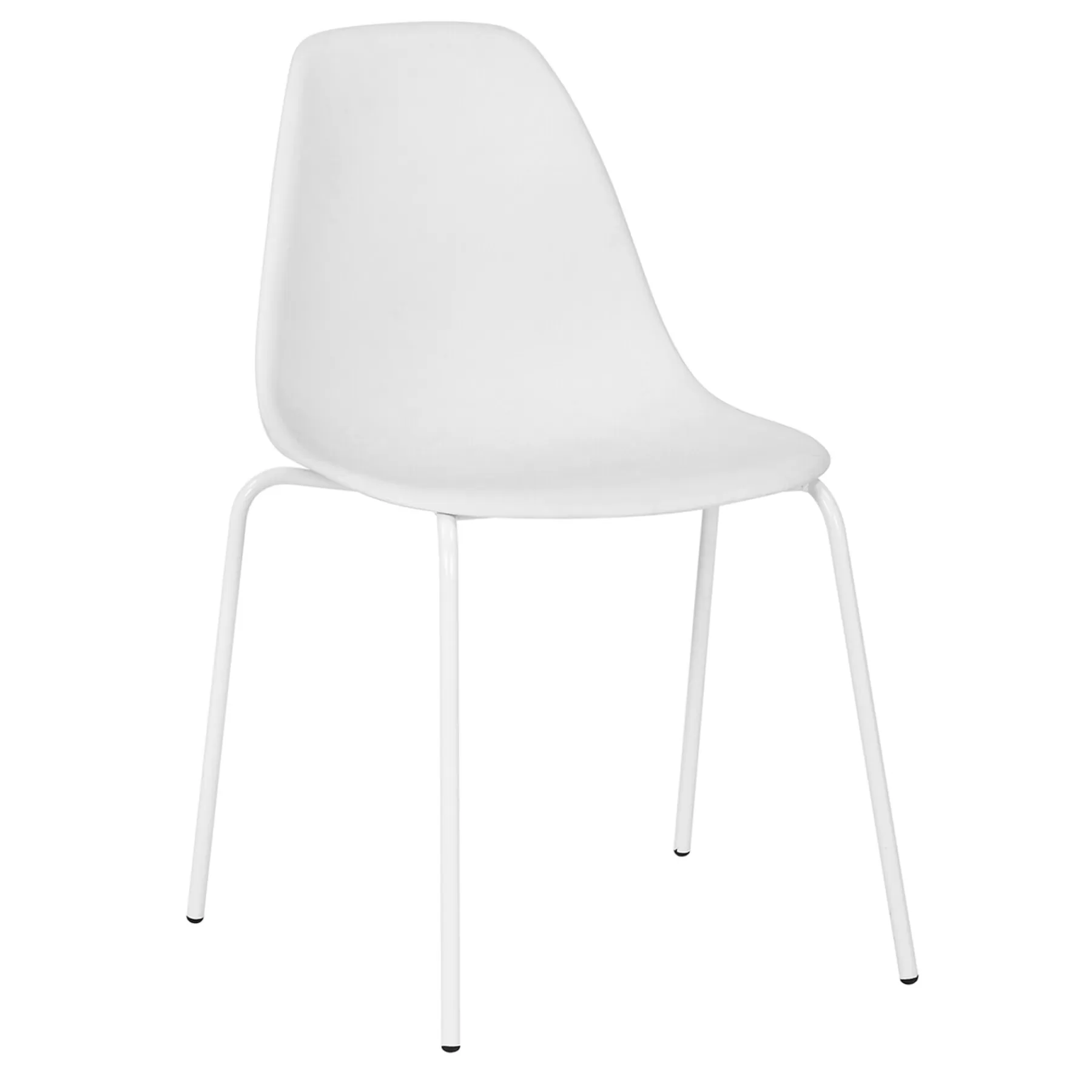 * Official Lily White Dining Chair With Metal Legs