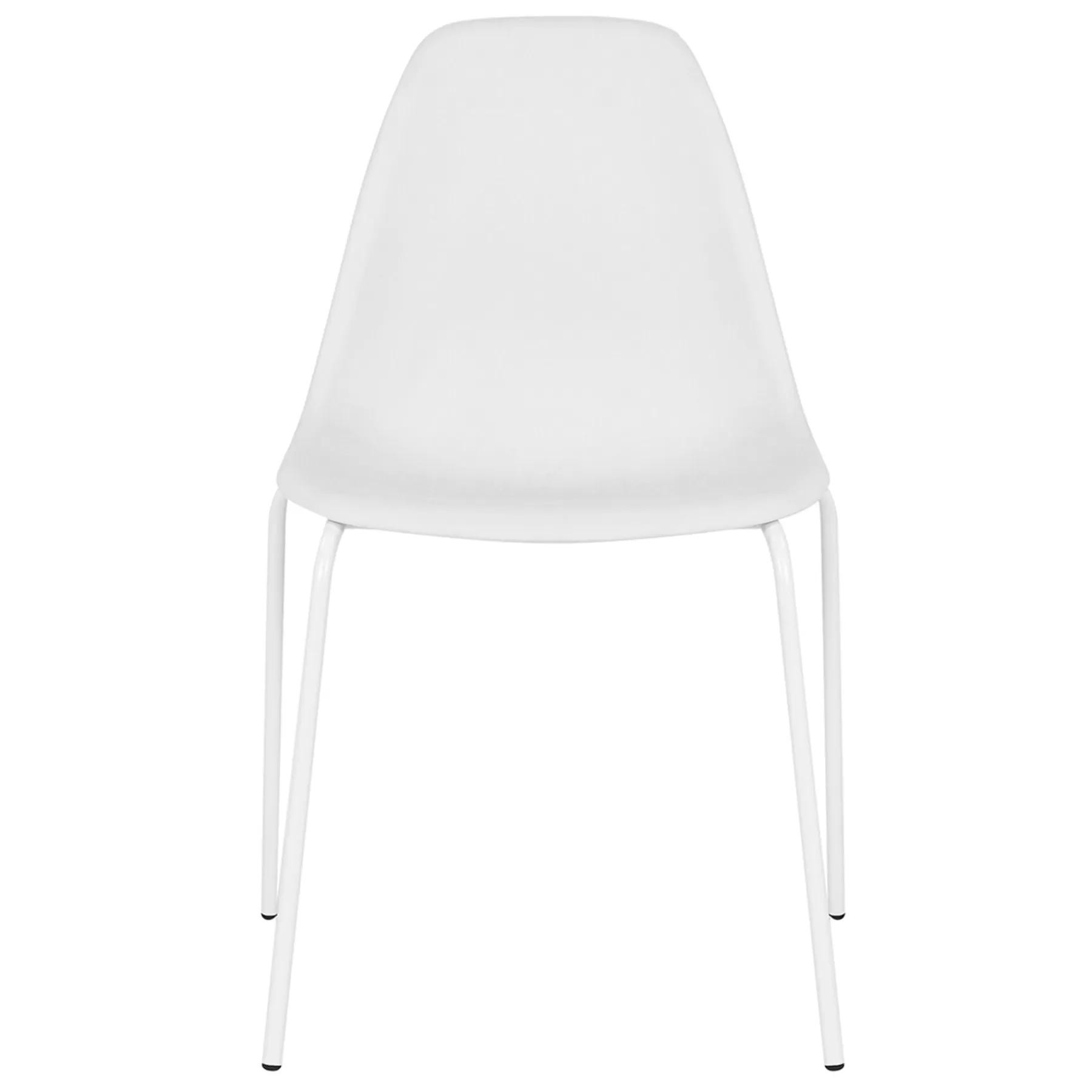 * Official Lily White Dining Chair With Metal Legs