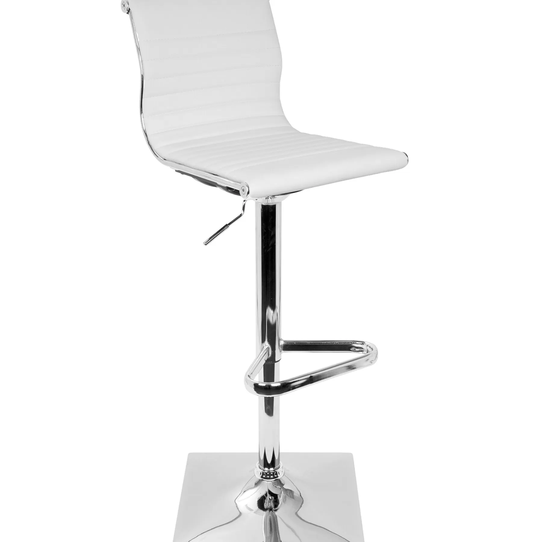 * Official Master White Contemporary Adjustable Swivel Barstool