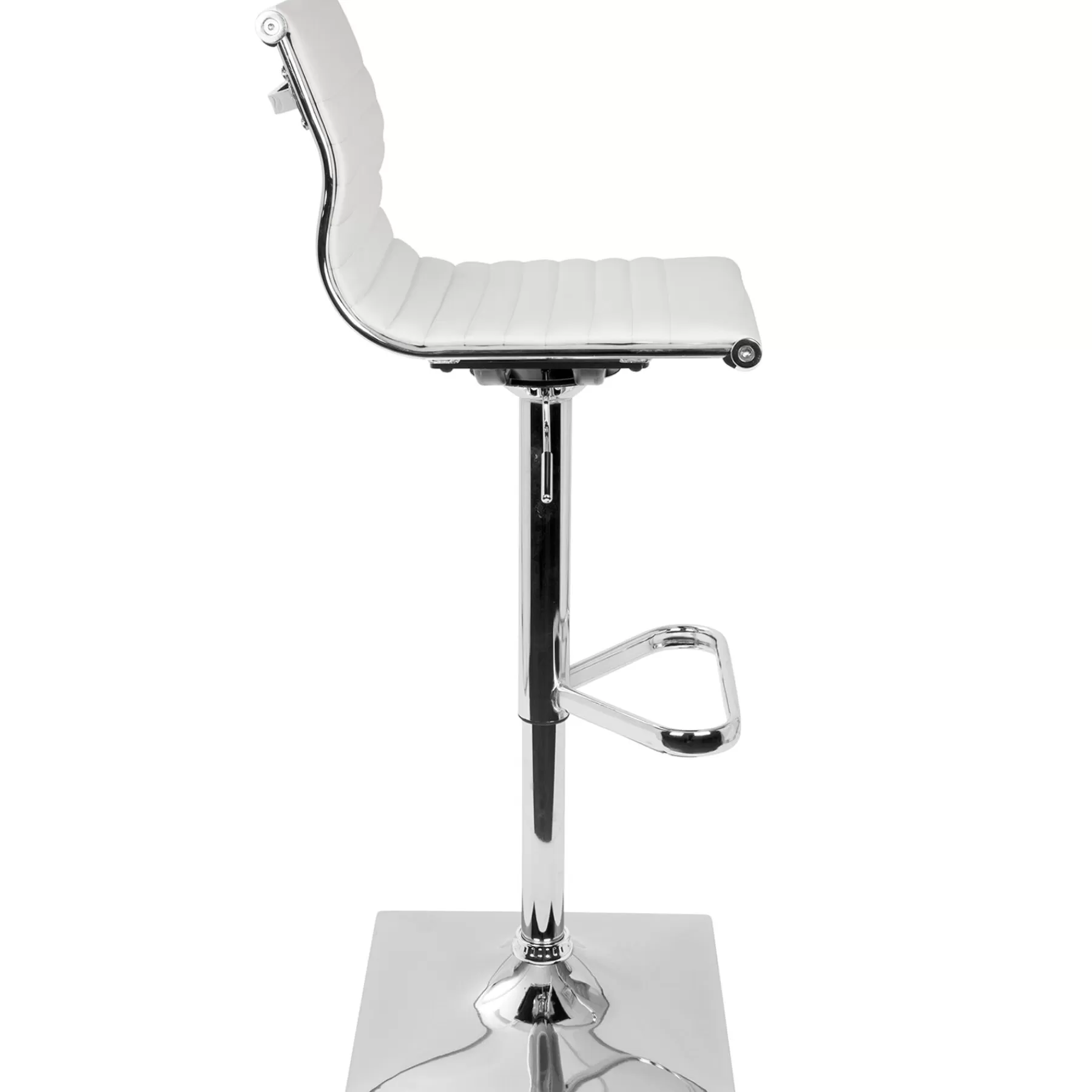 * Official Master White Contemporary Adjustable Swivel Barstool