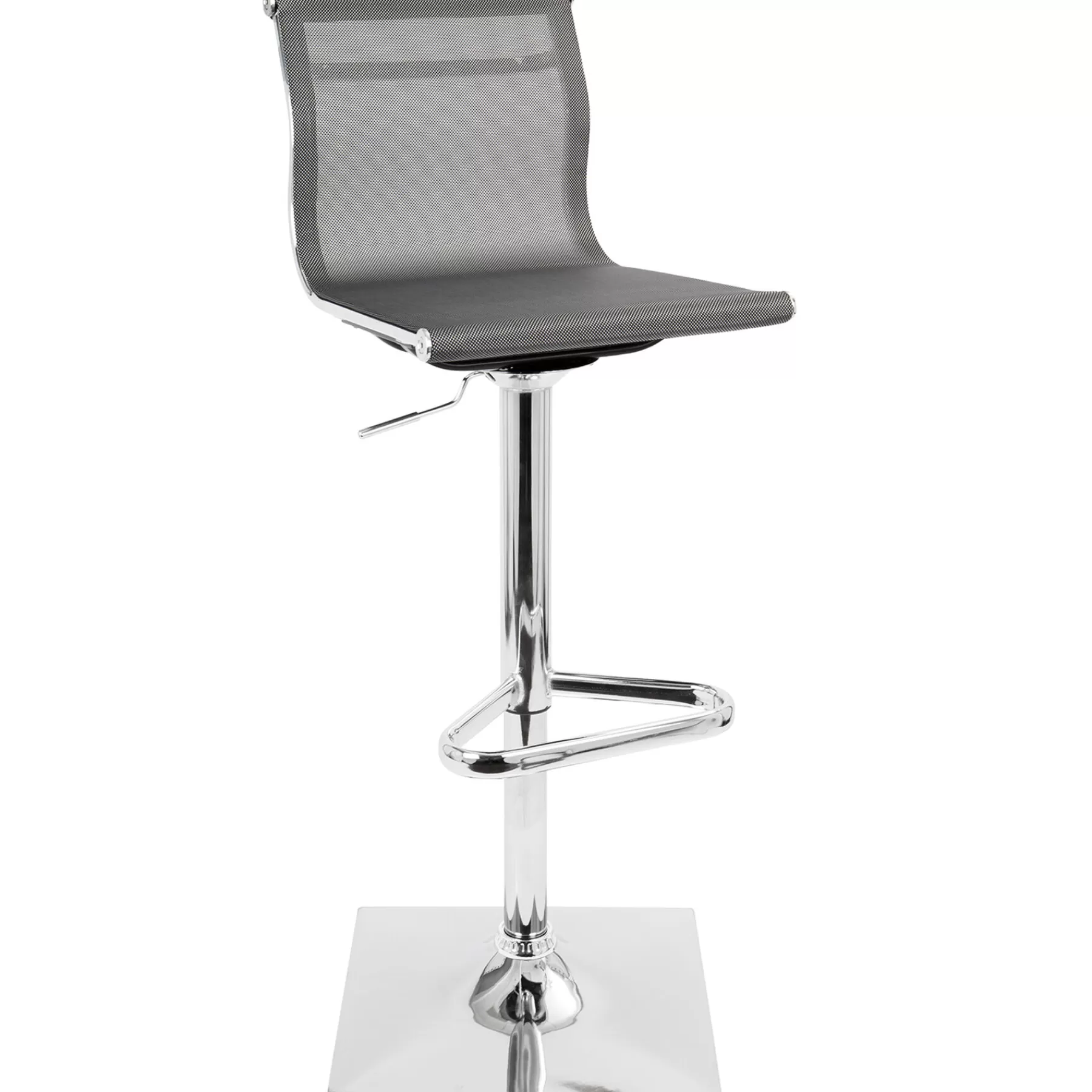 * Official Mirage Silver Contemporary Adjustable Swivel Barstool