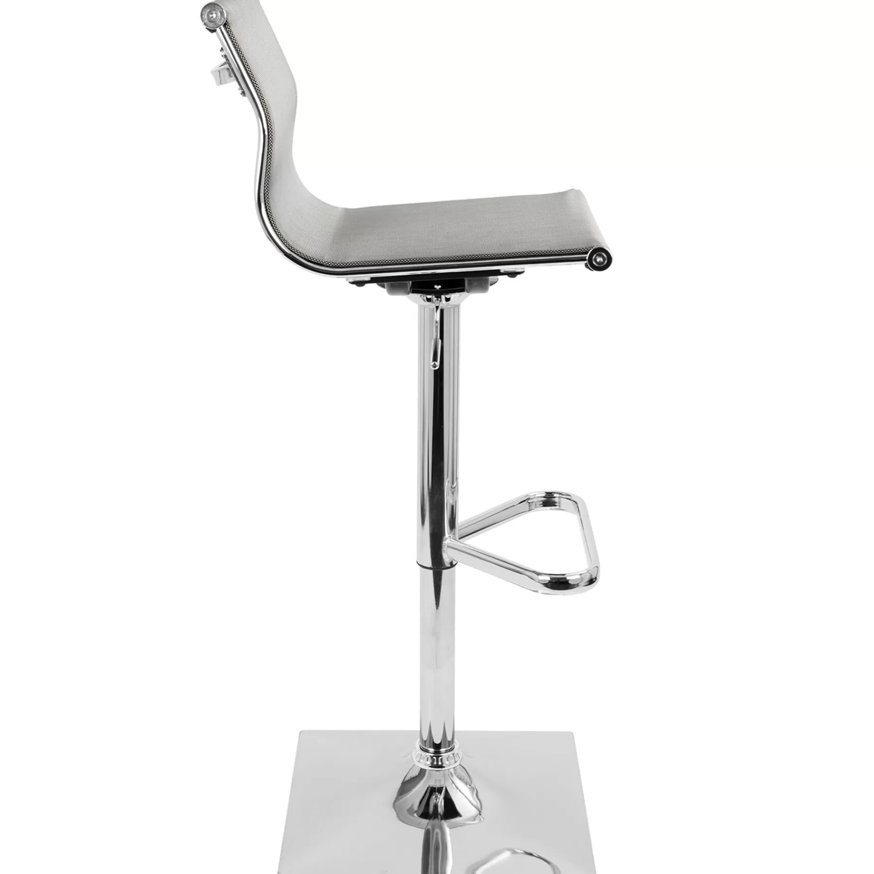 * Official Mirage Silver Contemporary Adjustable Swivel Barstool