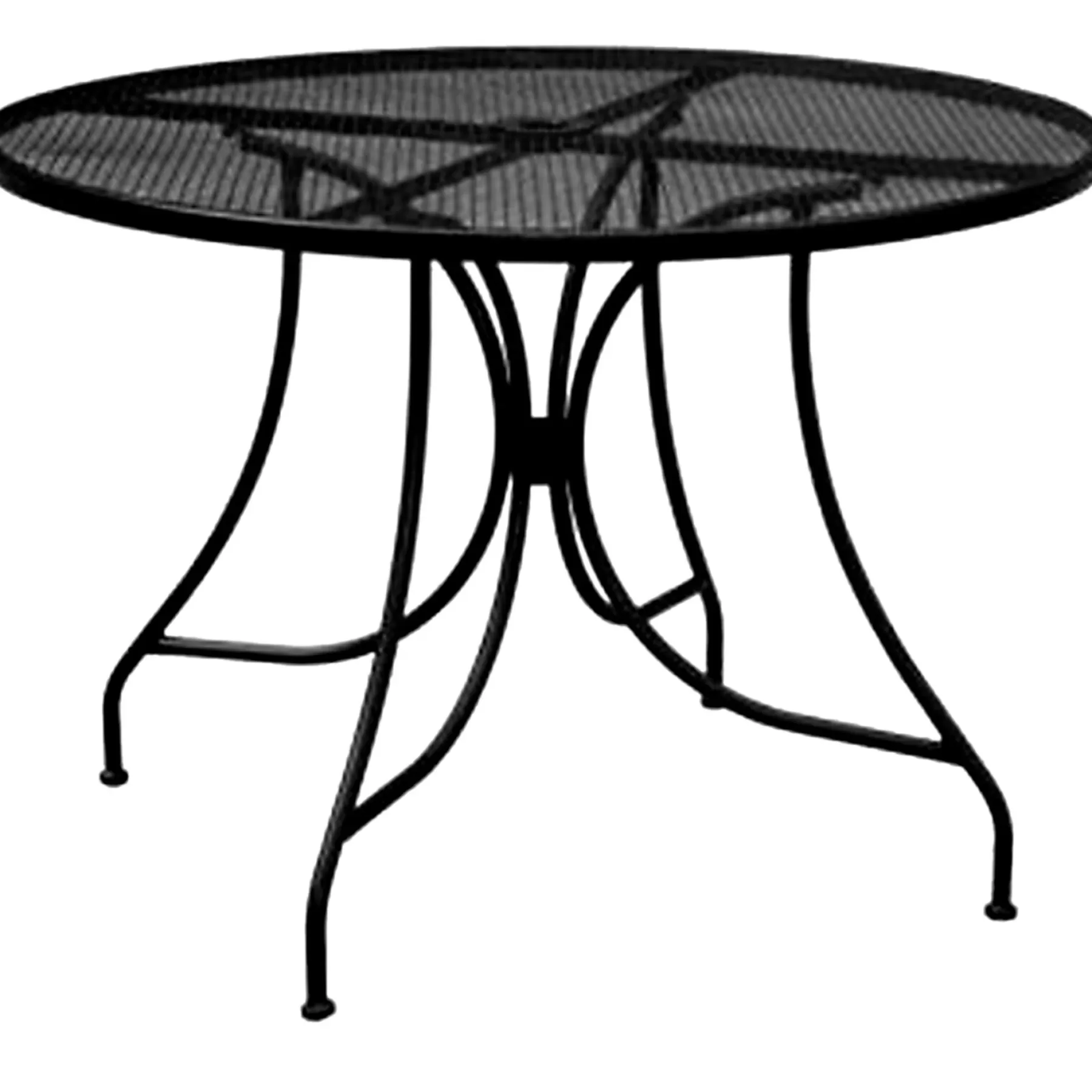 * Official Wrought Iron Round Outdoor Dining Table, 42