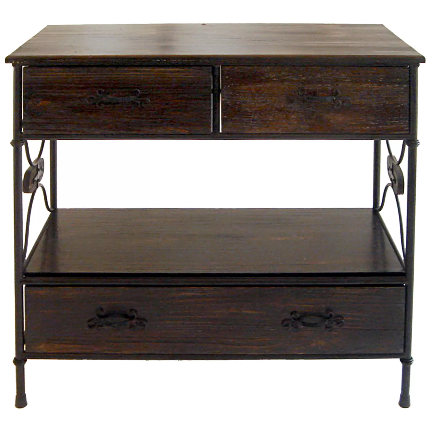 * Online Discount 3 Drawer Wood Side Table