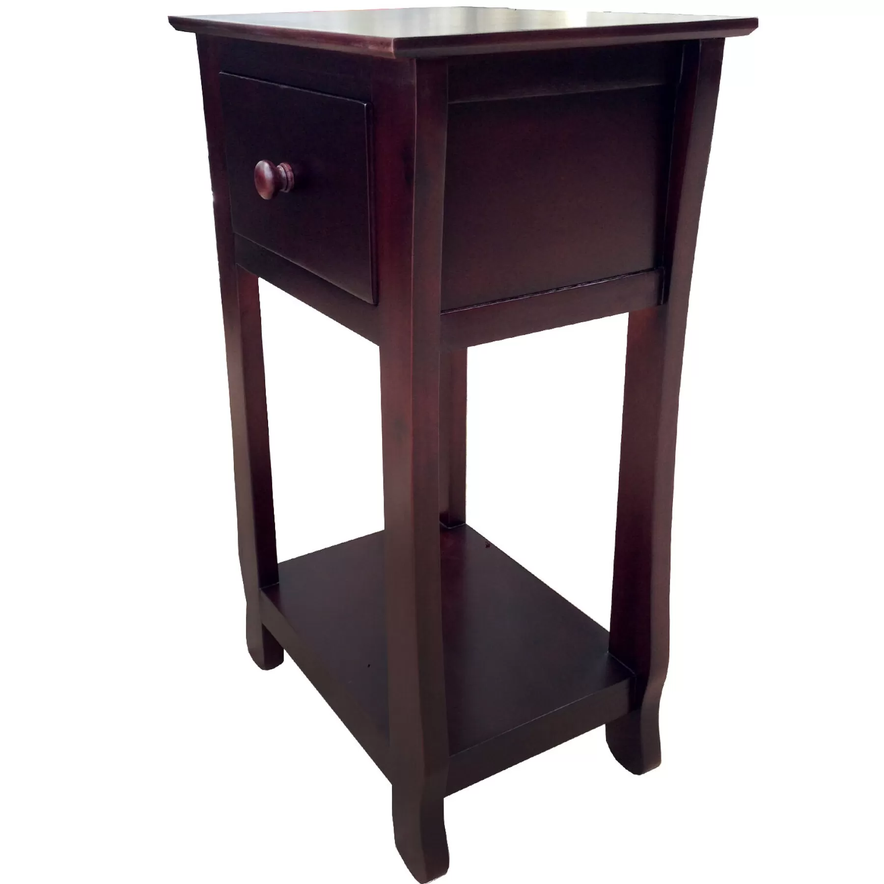 * Online Discount Brown 1-Drawer Thick Leg End Table, 26