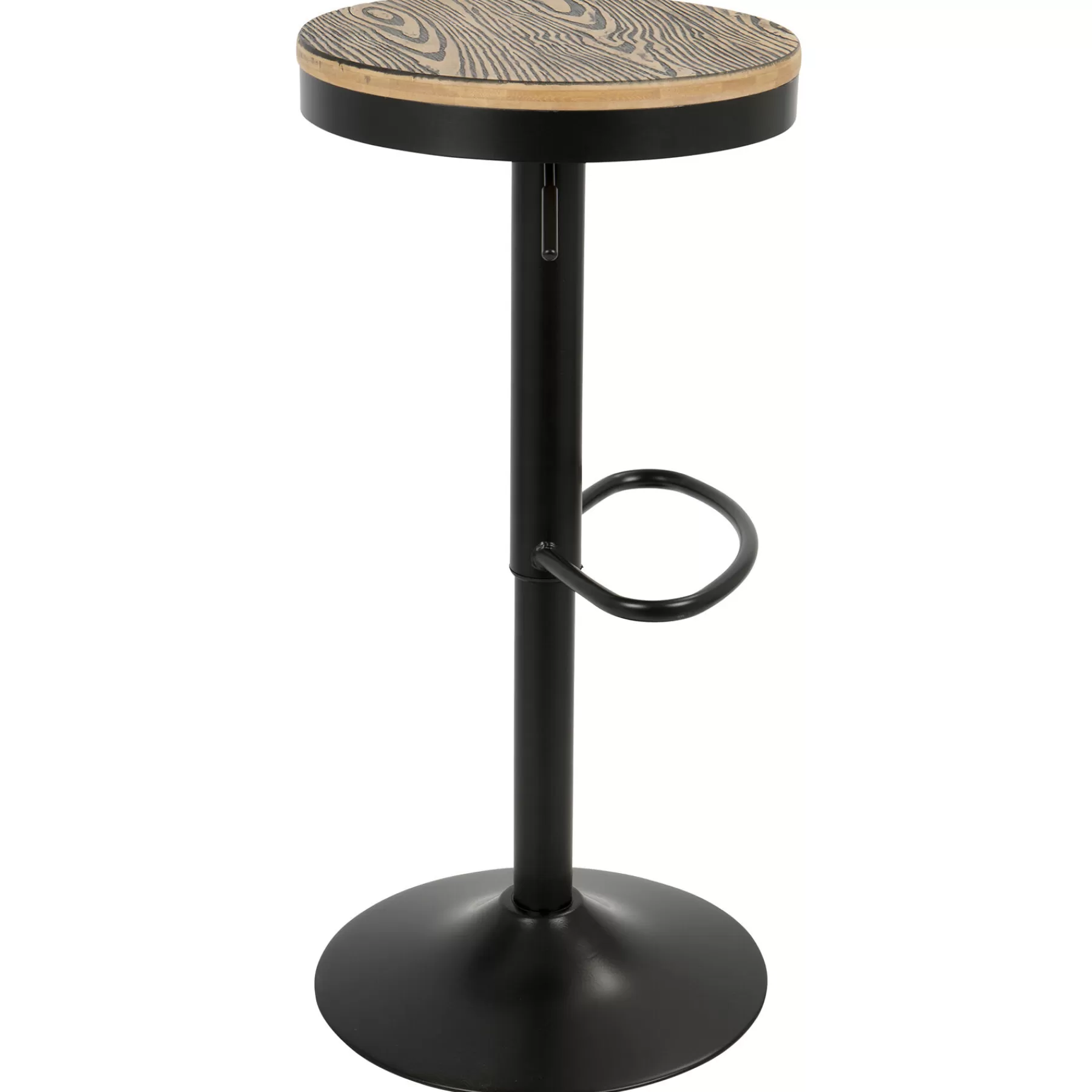 * Online Discount Dakota Black Adjustable Industrial Modern Swivel Barstool