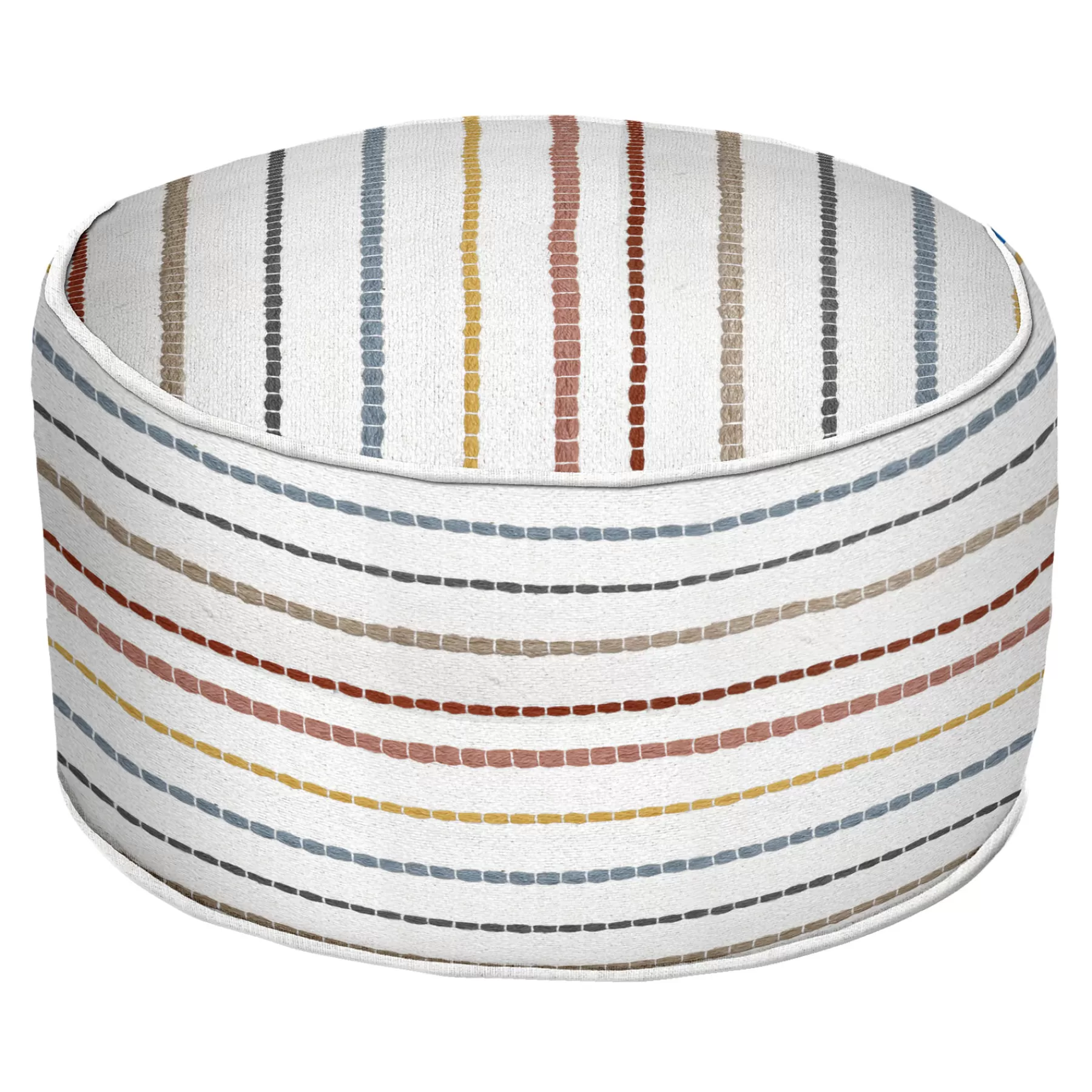 * Online Discount Honeybloom Rainbow Striped Pouf, 20 14