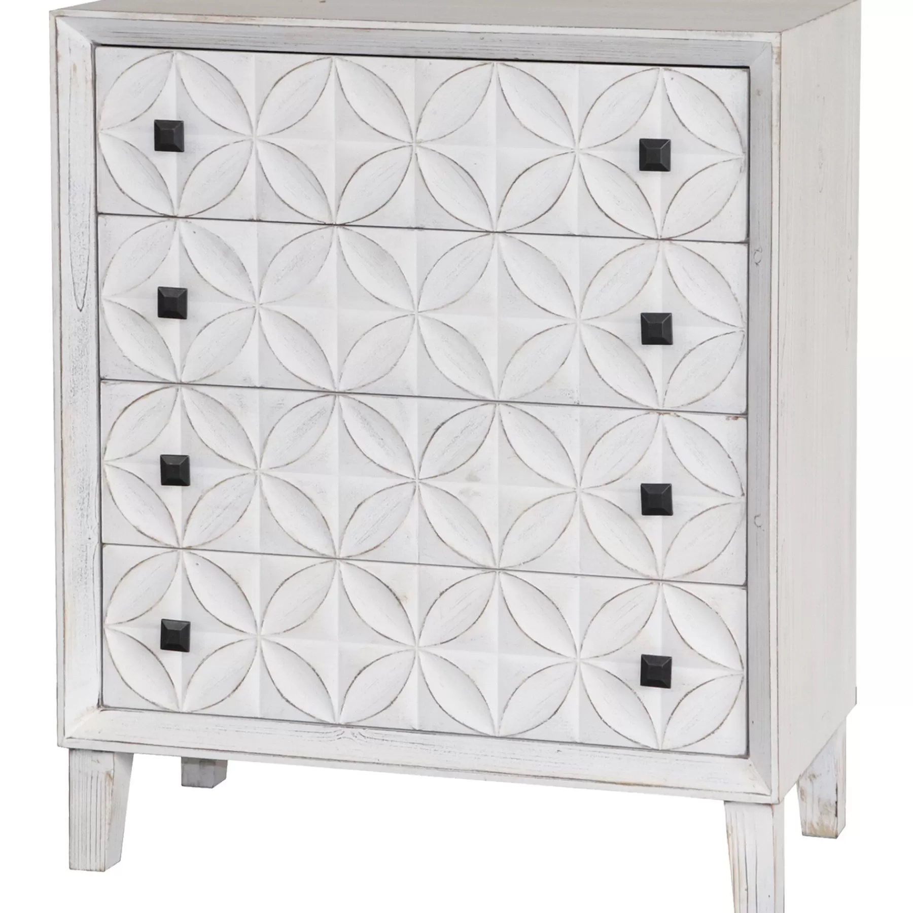 * Online Discount Laci White 4 Drawer Cabinet