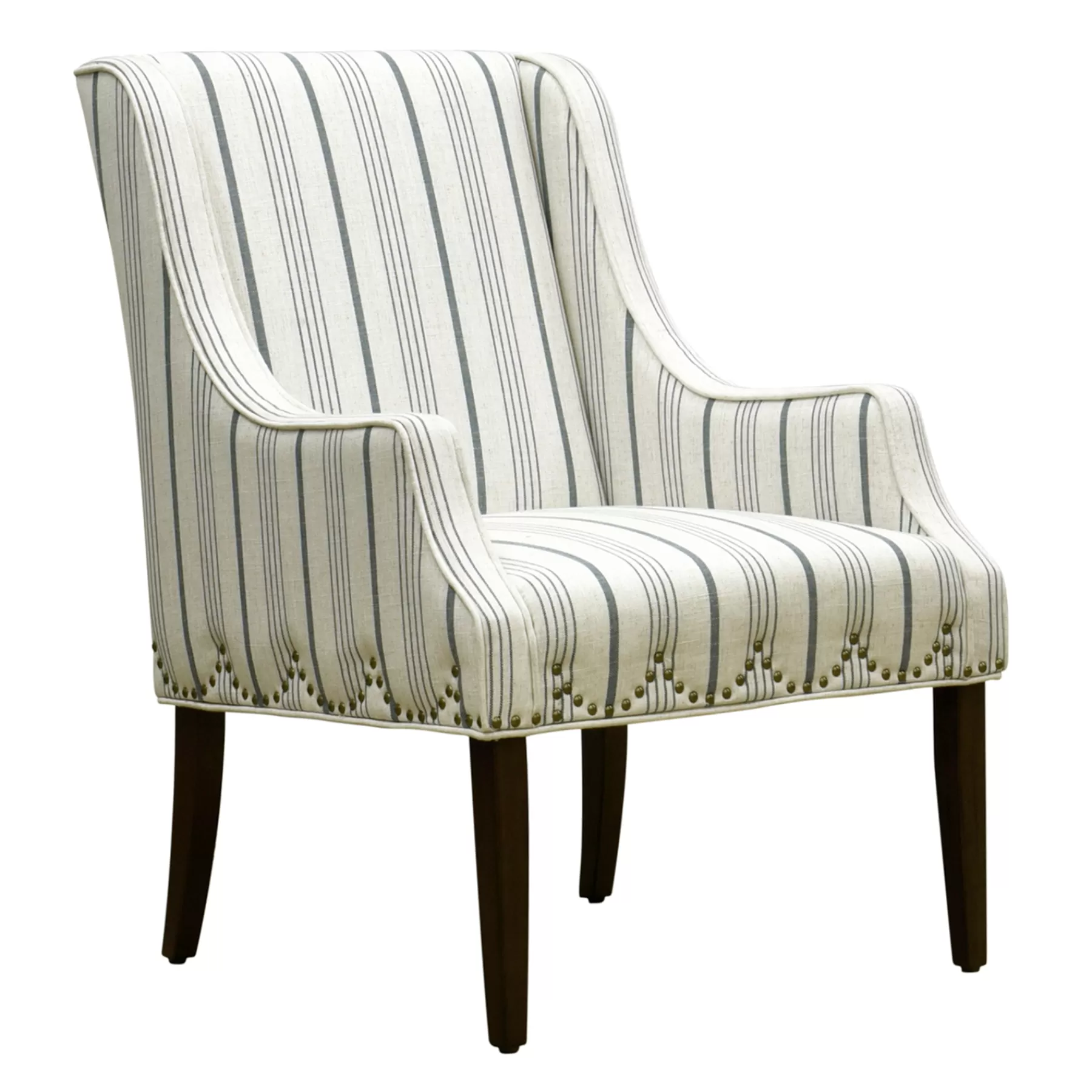 * Opening Sales Grace Mitchell Olivia Striped Scalloped Arm Chair