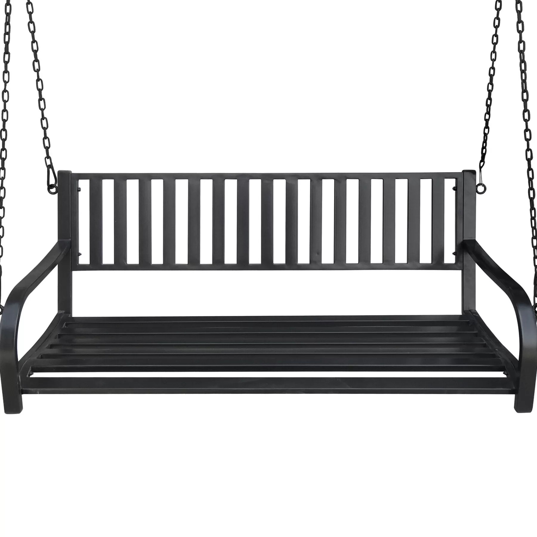 * Reliable Quality 2-Seat Black Steel Porch Swing