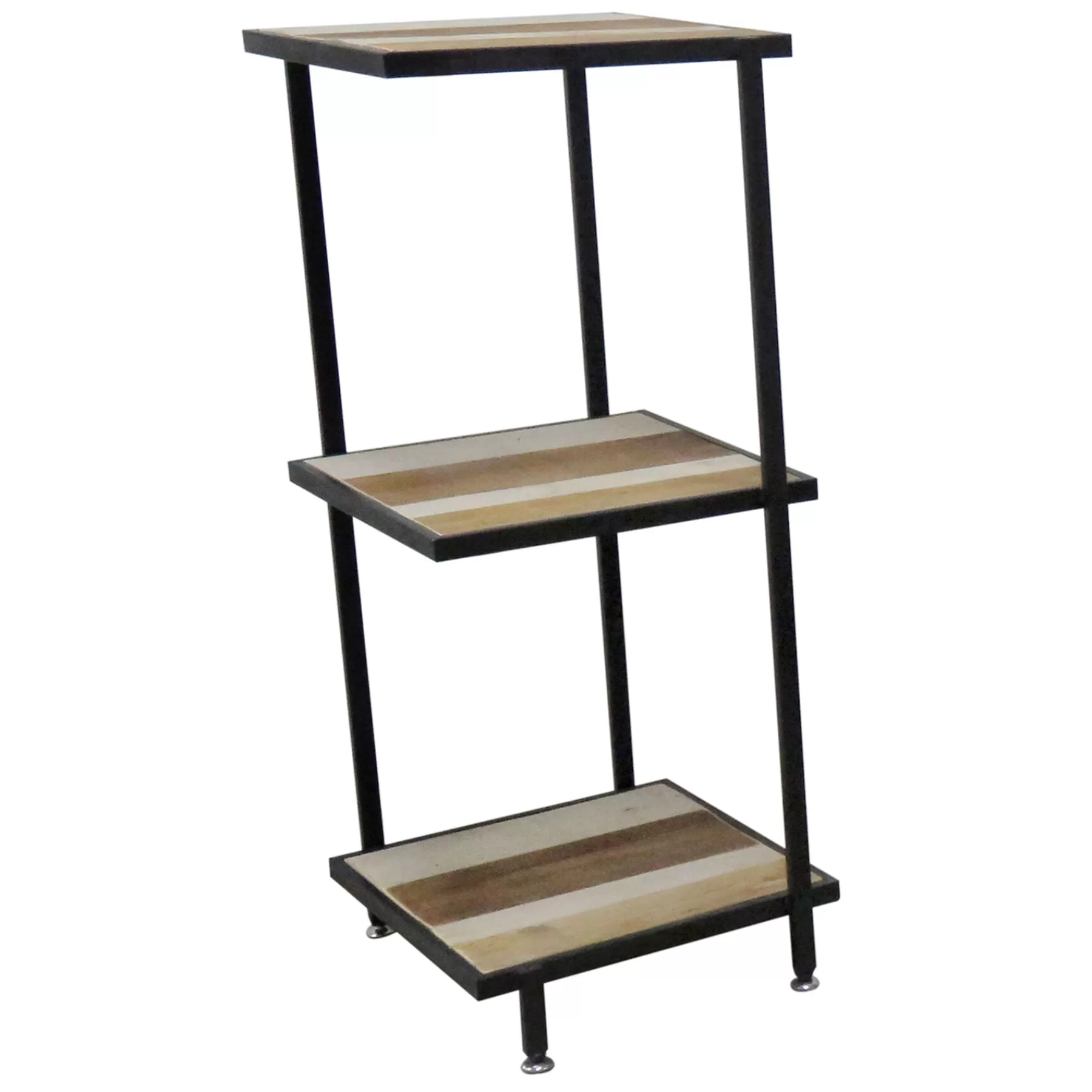 * Reliable Quality 3 Tier Wood With Metal Shelf