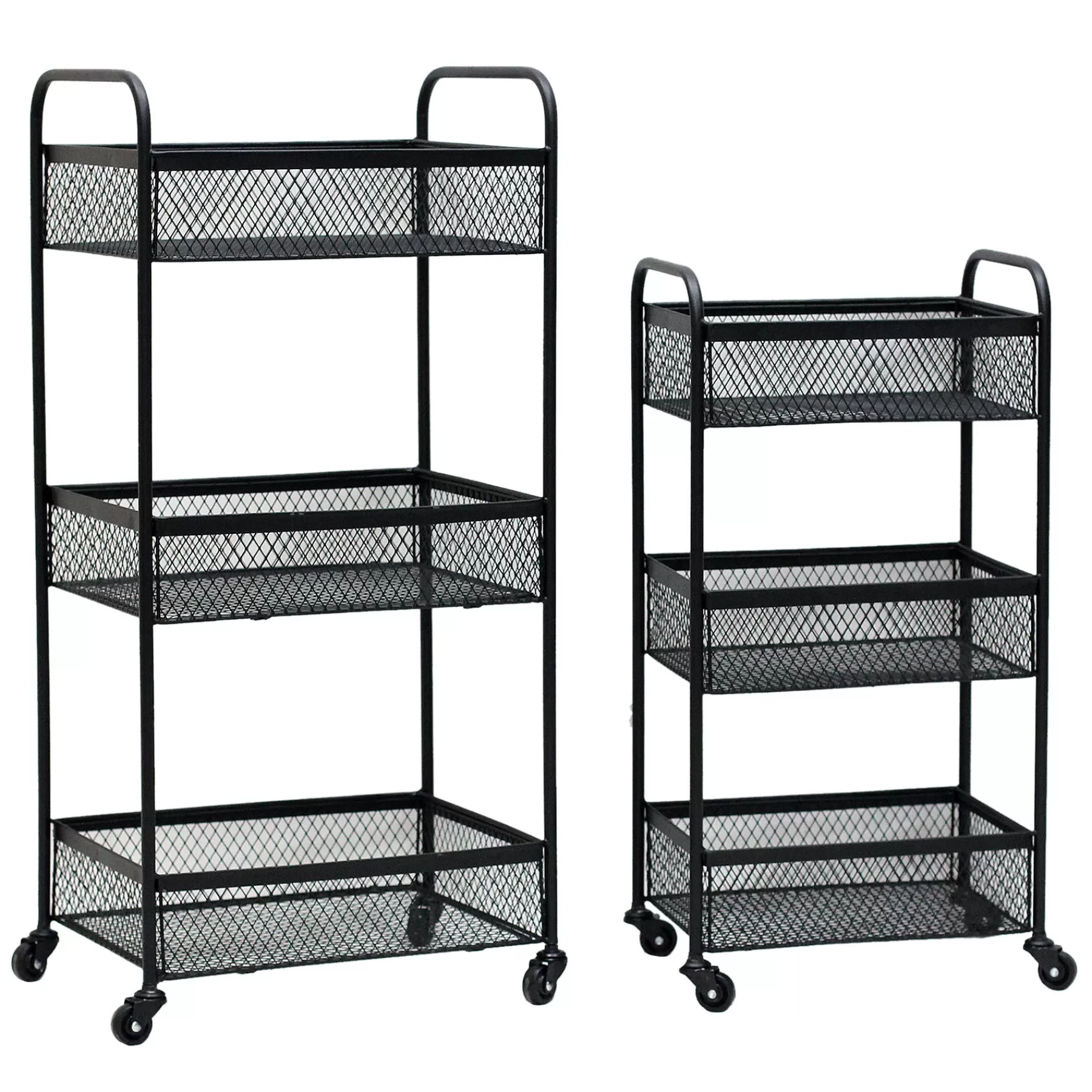 * Reliable Quality Black 3 Tier Metal Rolling Cart, 29