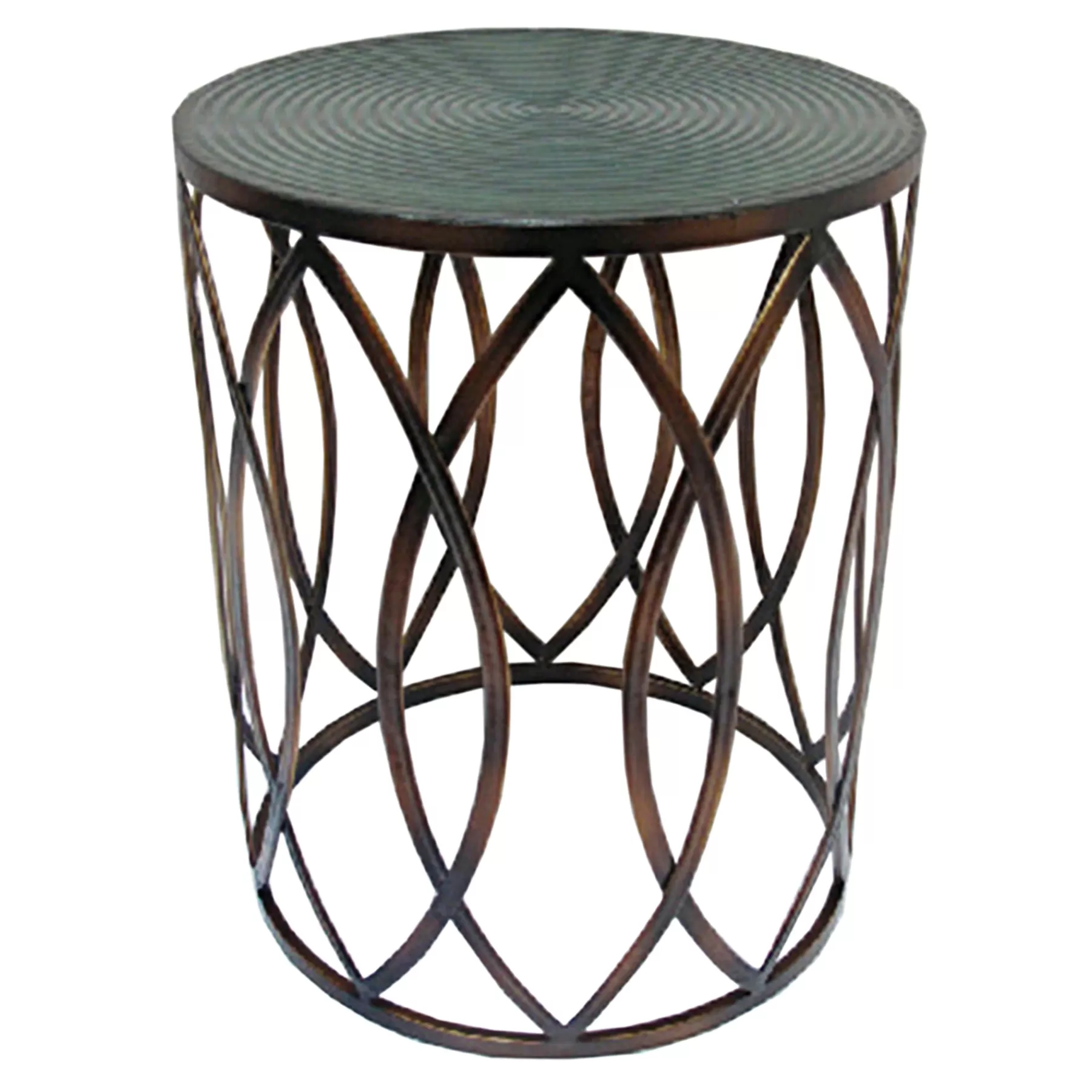 * Reliable Quality Copper Round Metal Side Table, Medium